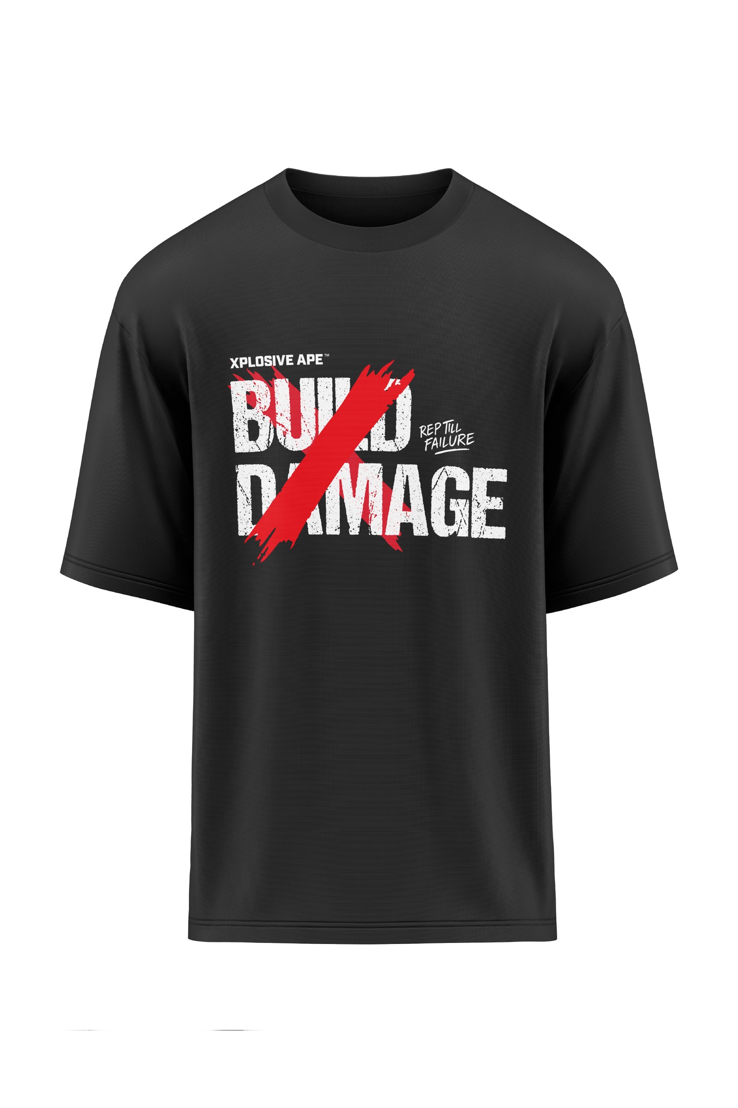 XAPE Build Damage Oversized Tee - Black