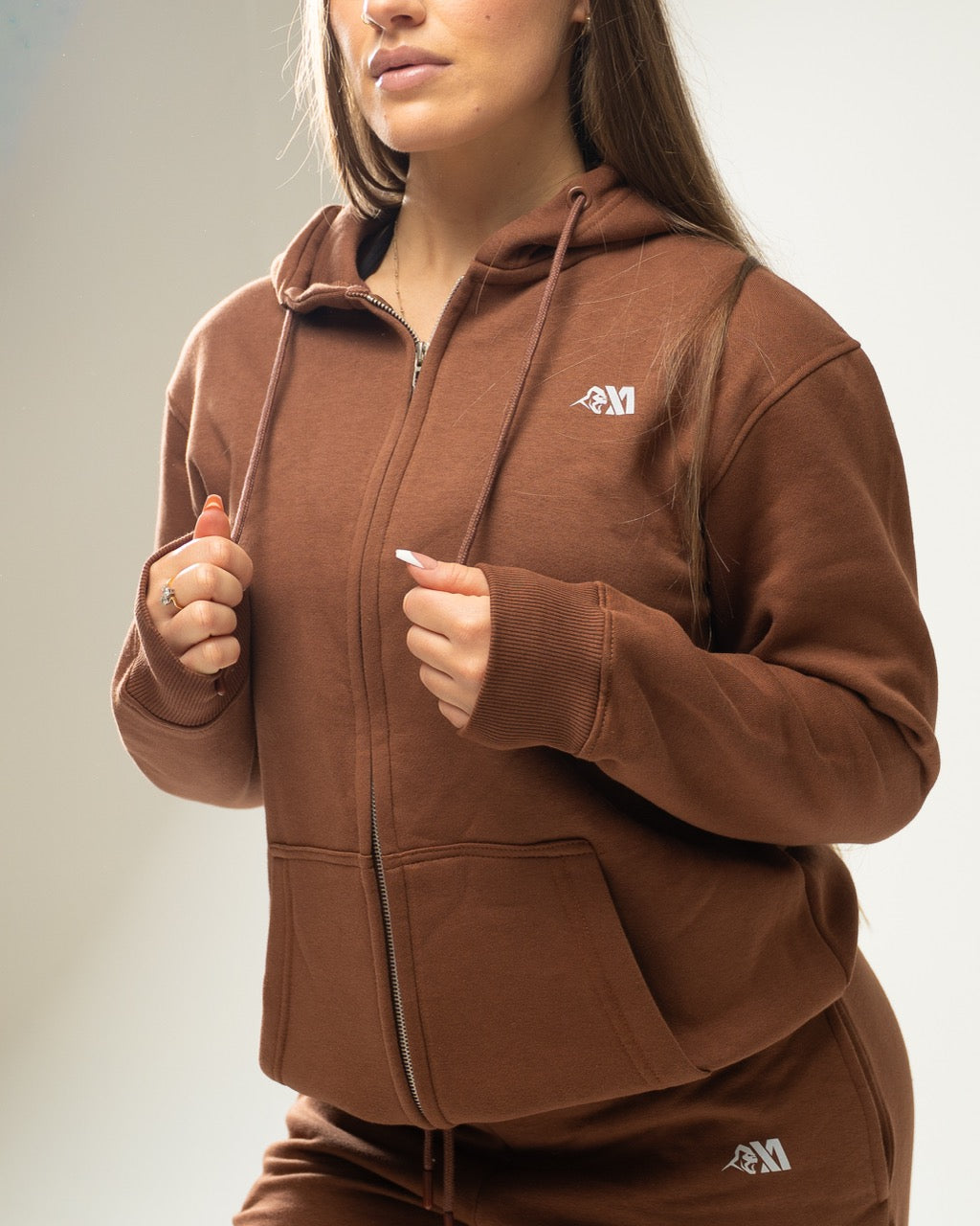 XAPE Core Logo Zip Hoodie - Cocoa