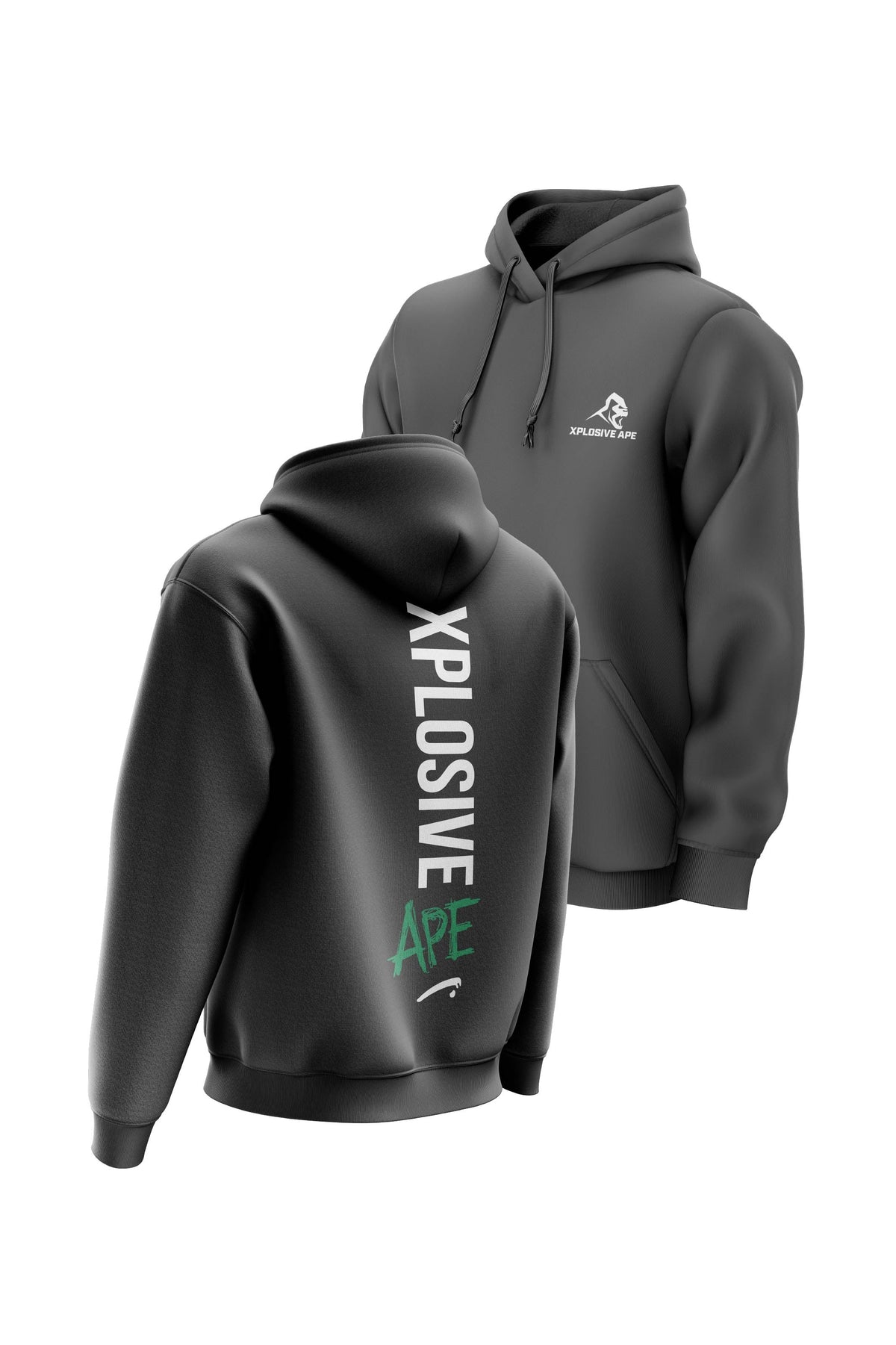 XAPE Graffiti Hoodie - Charcoal