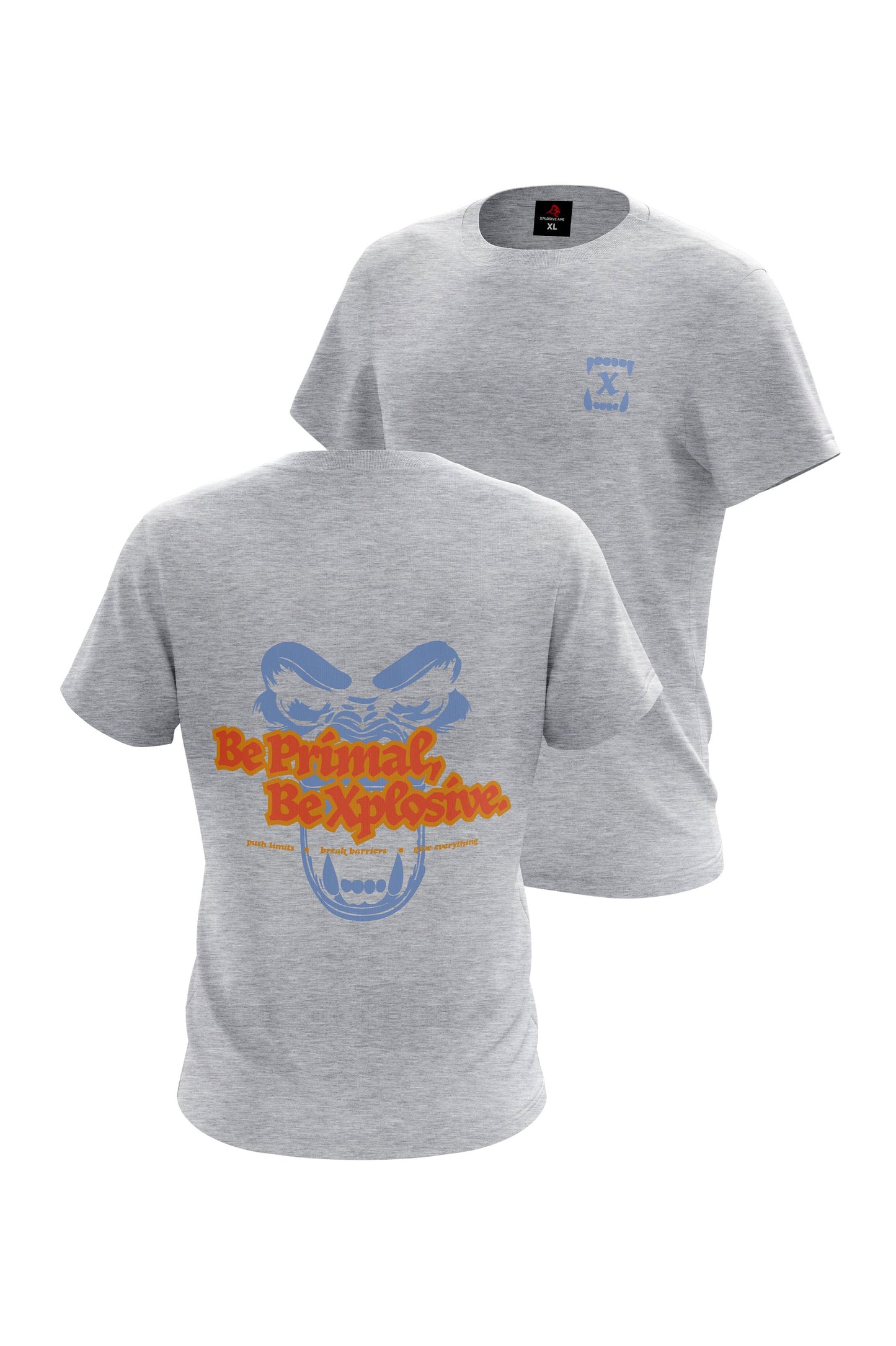 XAPE Primal Power V4 Tee - Sports Grey