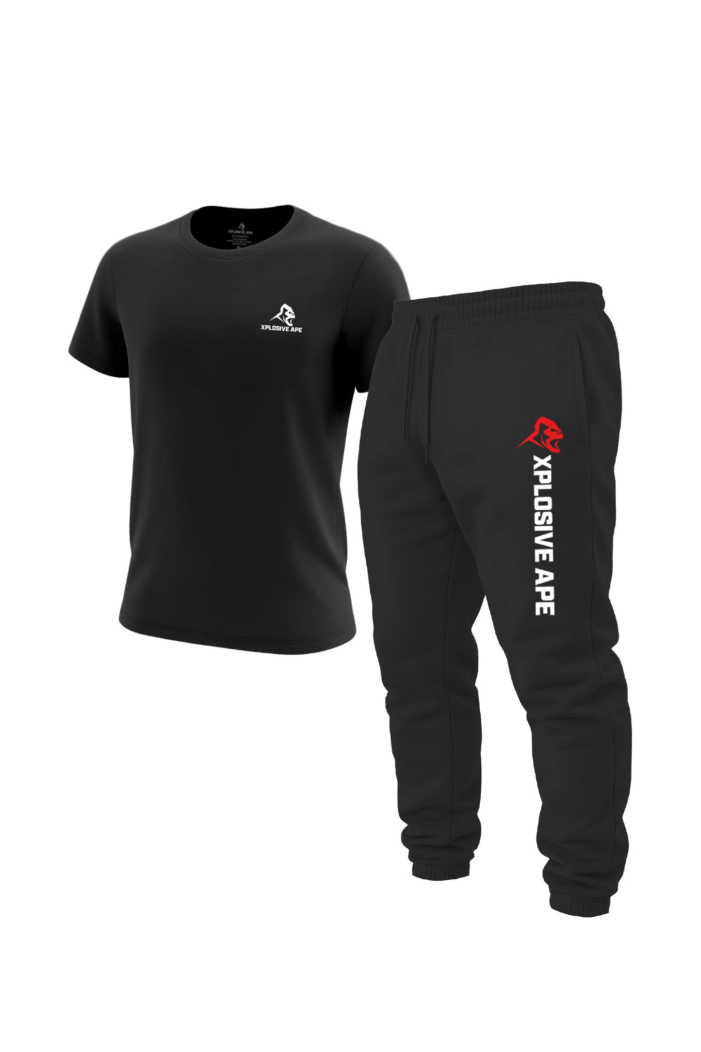 XAPE Prime Tech Tee & Originals Joggers Combo - Black