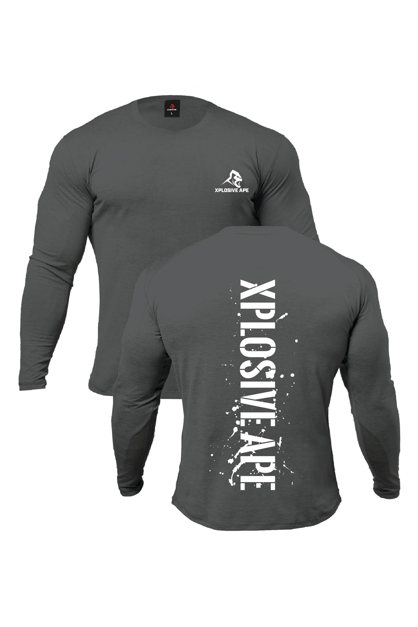XAPE Smackdown V2 Long Sleeve Tee - Charcoal