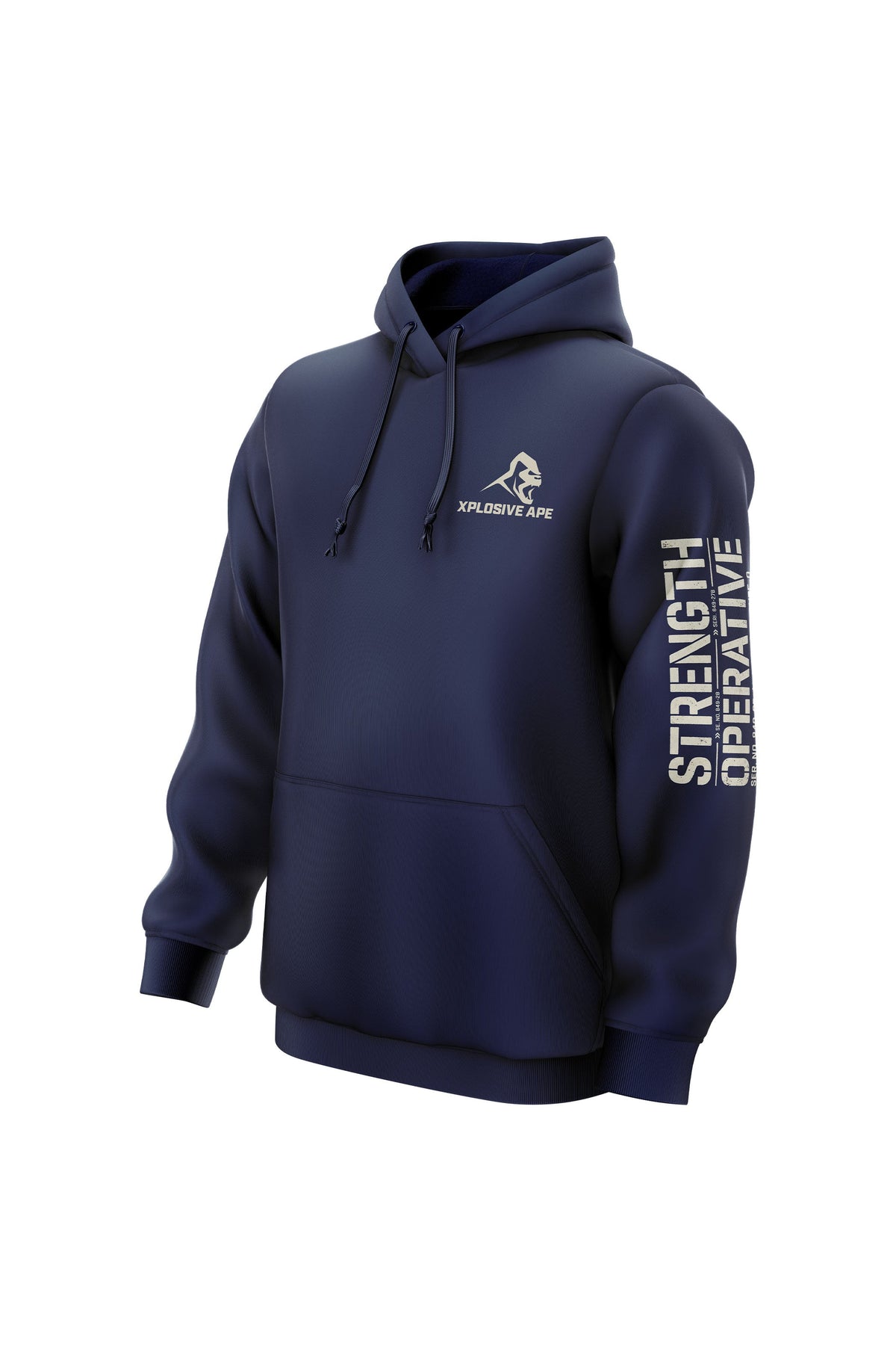 XAPE Strength Operative String Hoodie - Navy