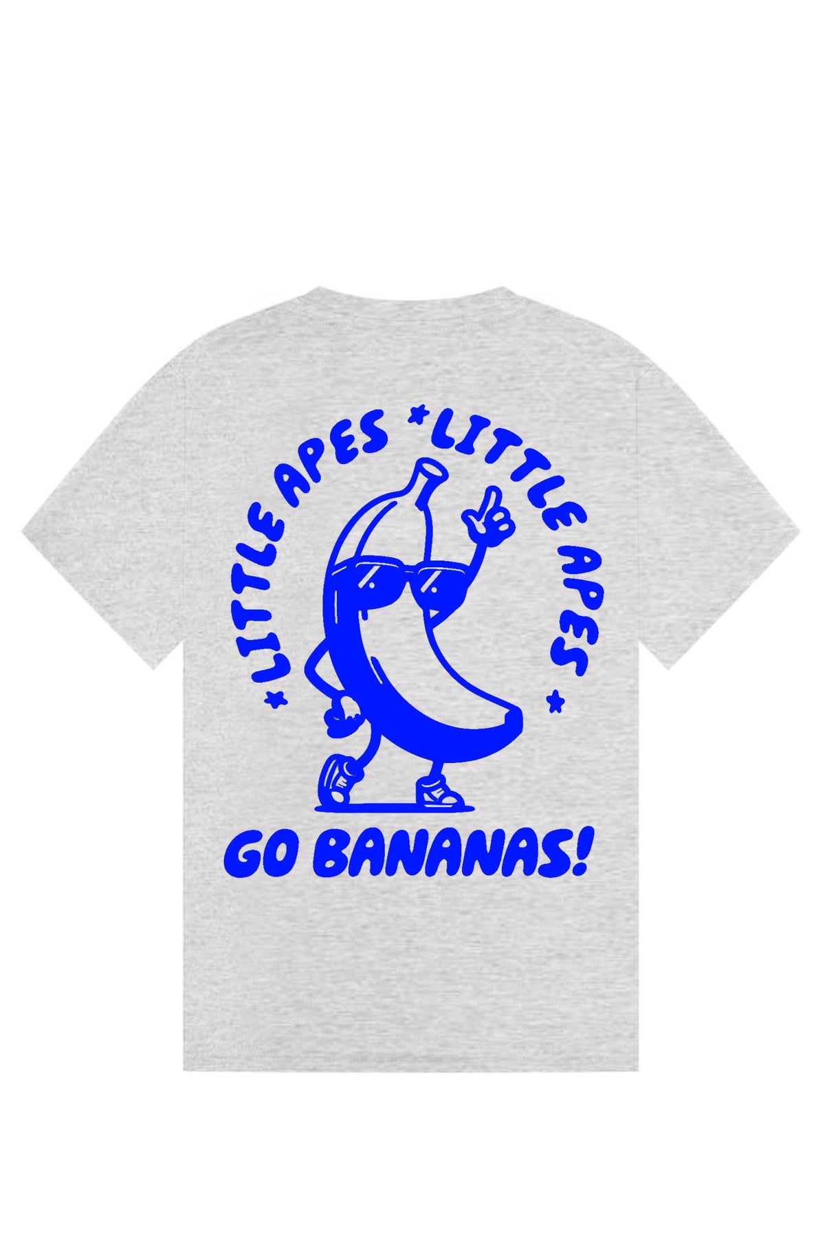 Little Apes Go Bananas Tee - Sports Grey/Blue