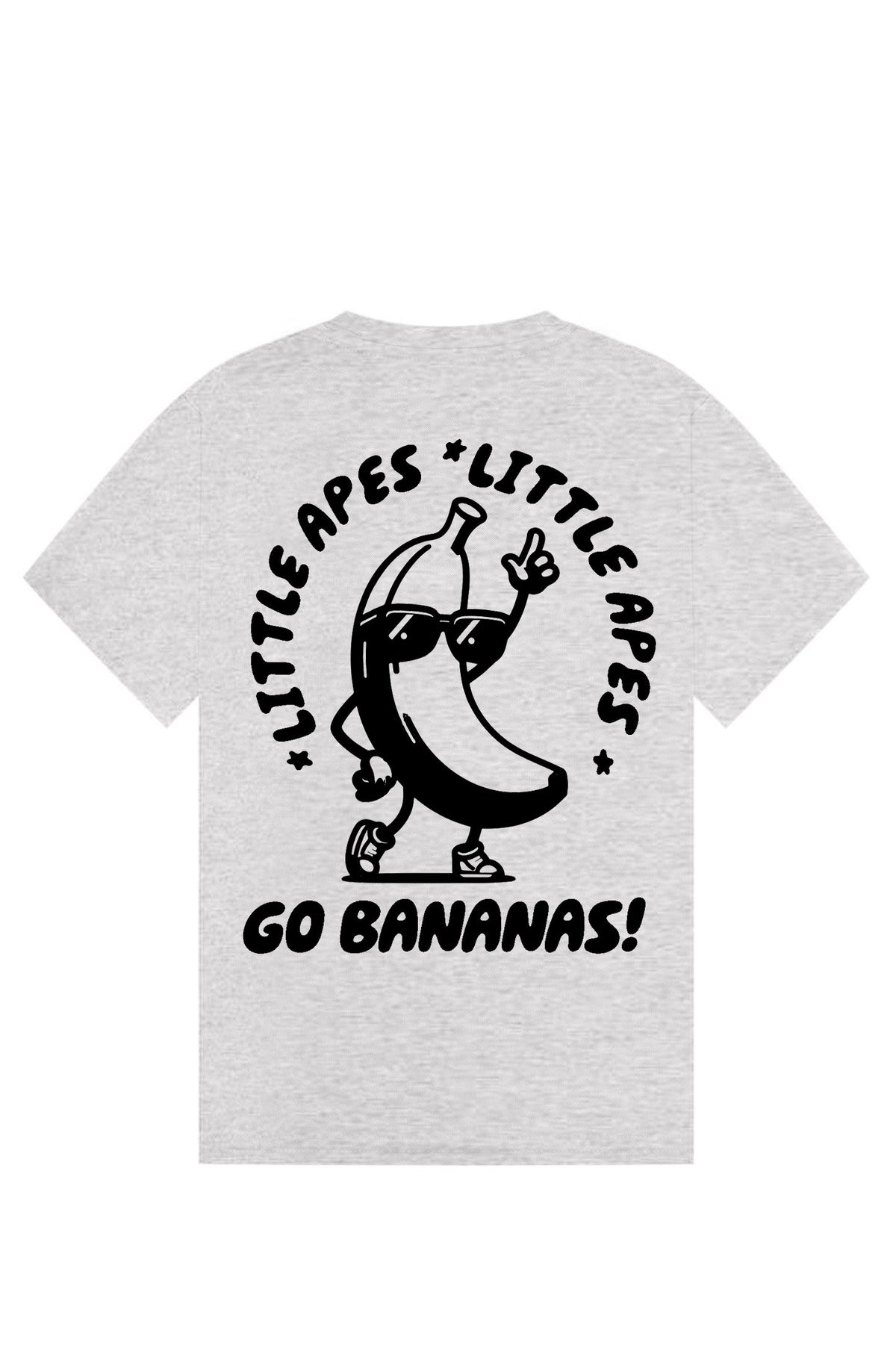 Little Apes Go Bananas Tee - Sports Grey/Black