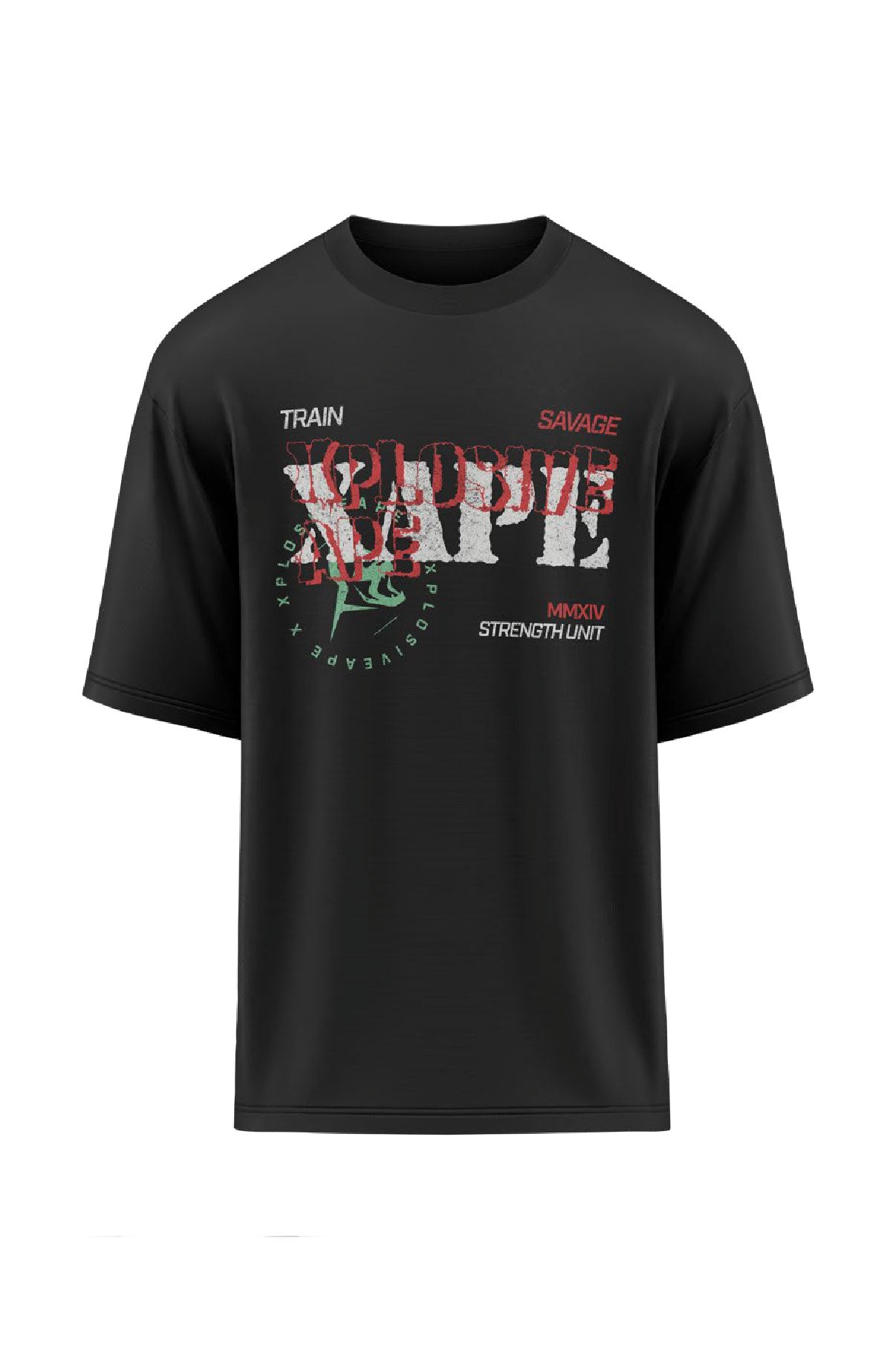 XAPE Strength Dept V2 Oversized Tee - Black
