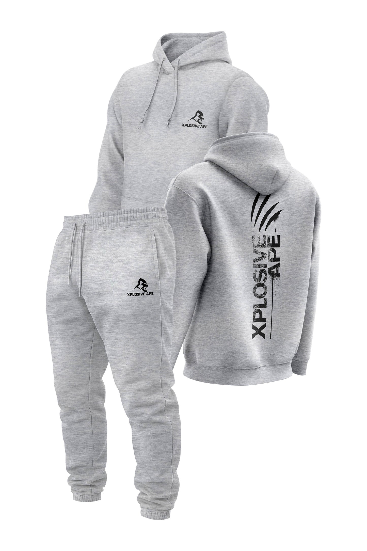 XAPE Claw V2 String Hoodie & Prime Logo V2 Joggers - Sports Grey