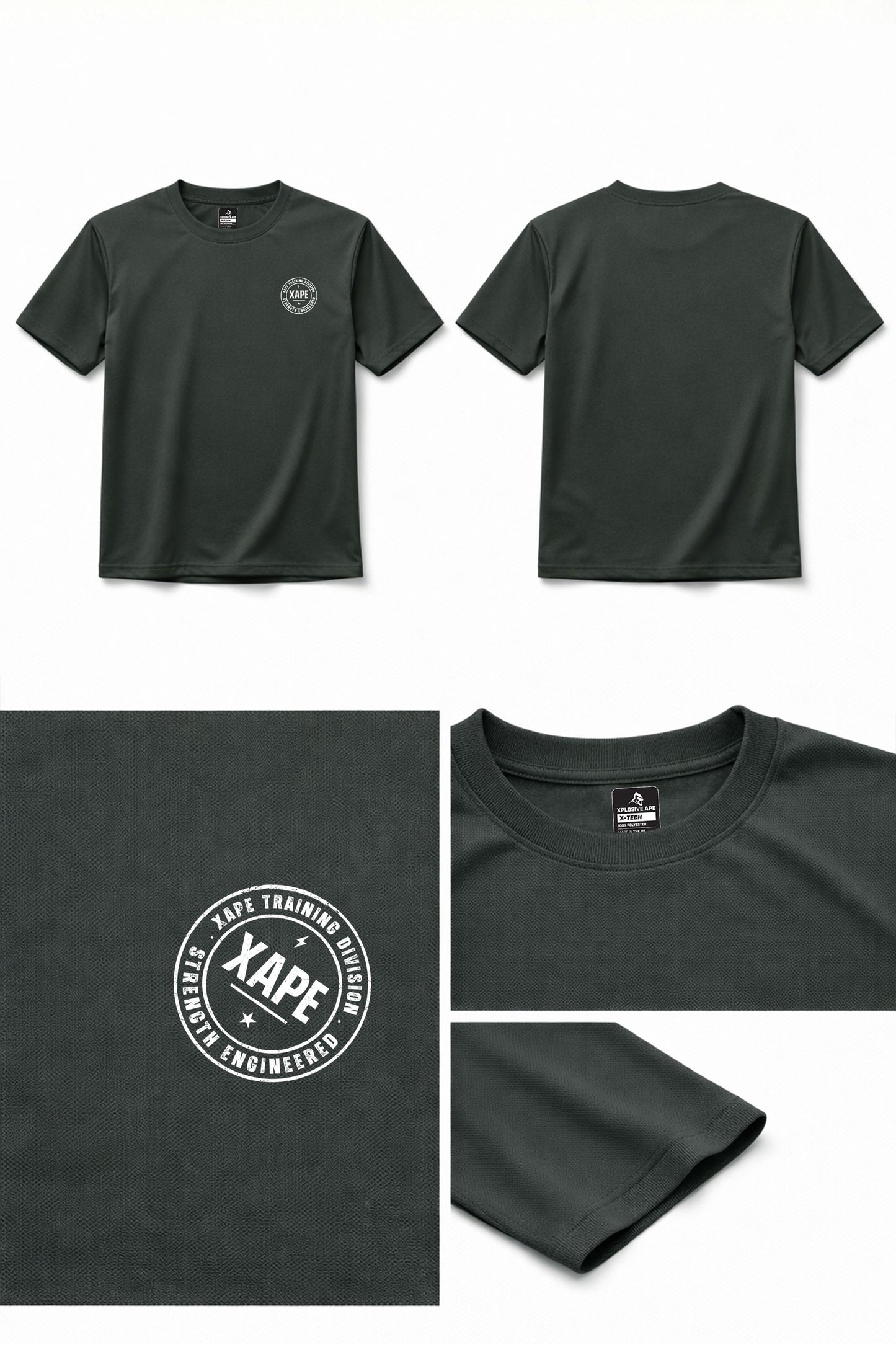 XAPE Classic Badge Logo X Tech Tee - Forest Green