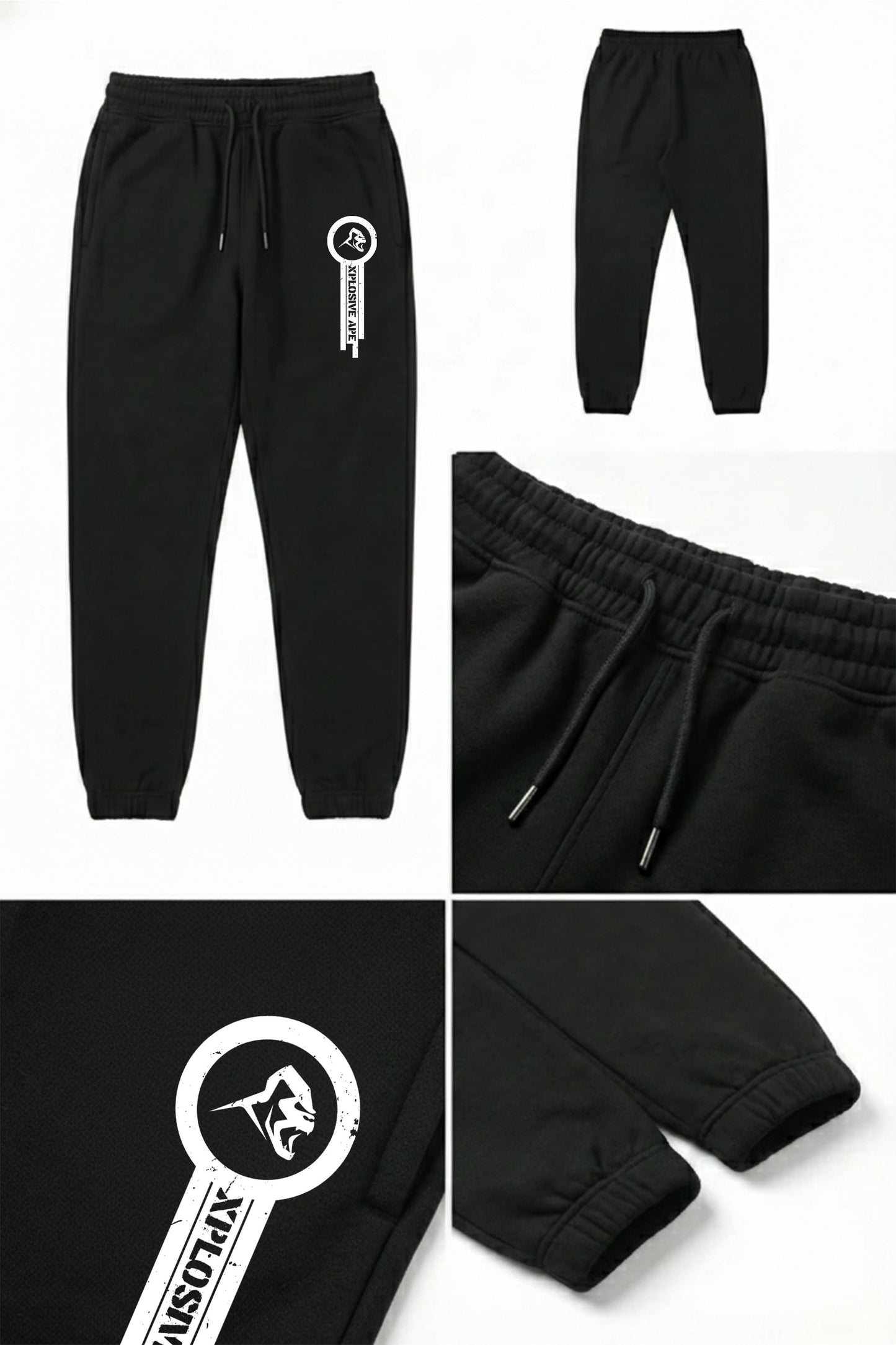 XAPE Panelled V2 Joggers - Black