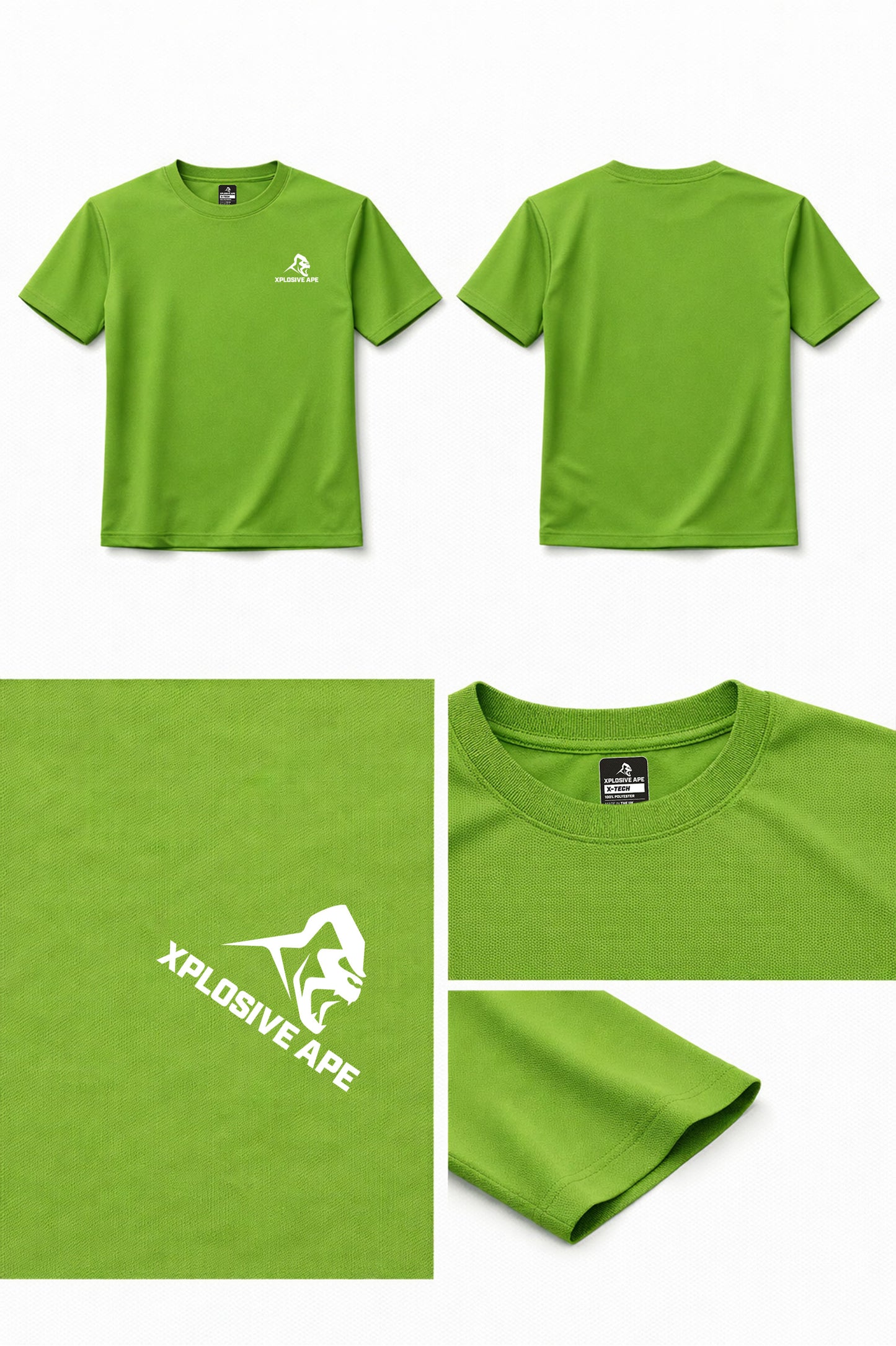 XAPE Prime Tech Tee - Lime