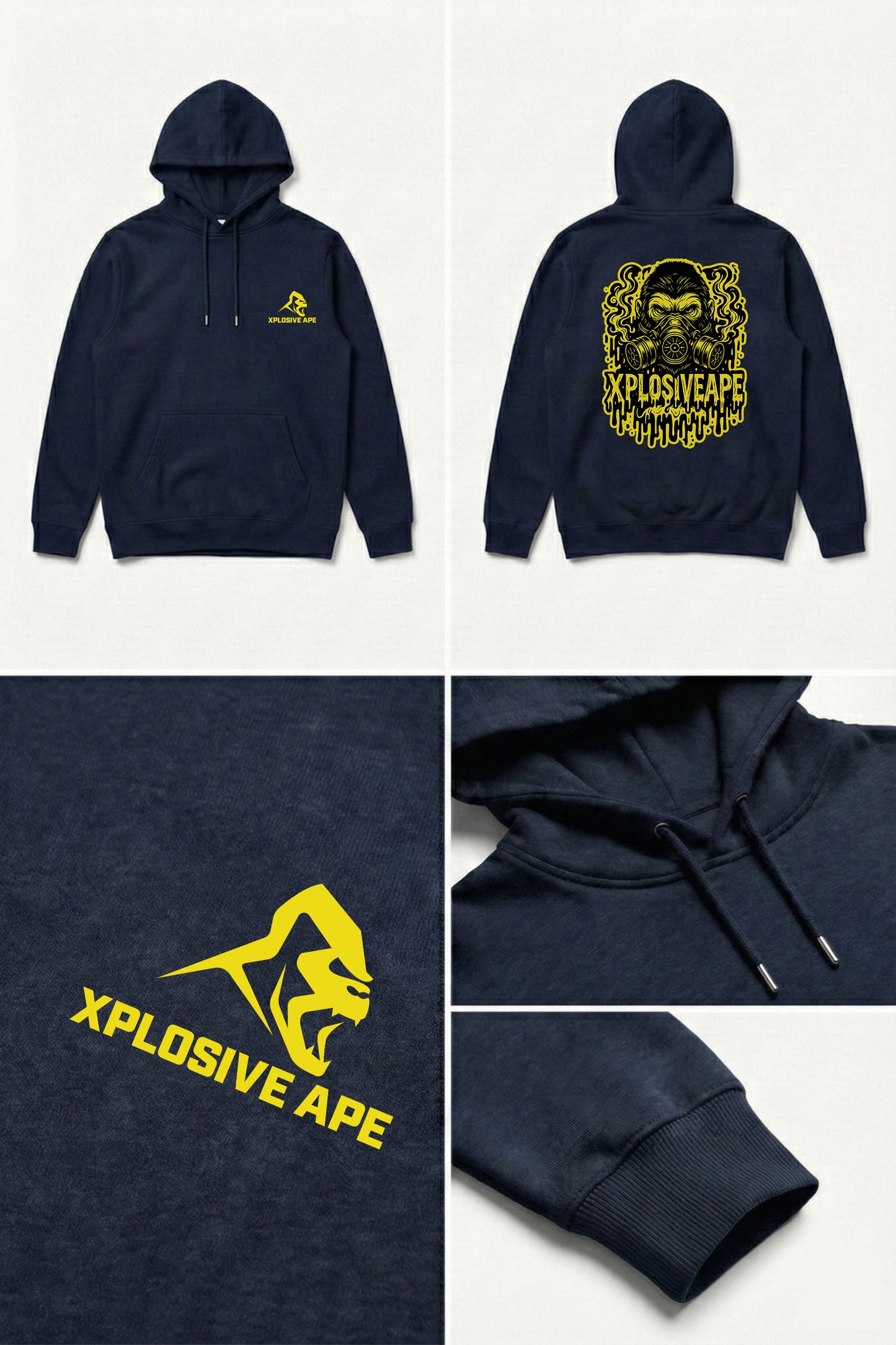 XAPE Sickness String Hoodie - Navy