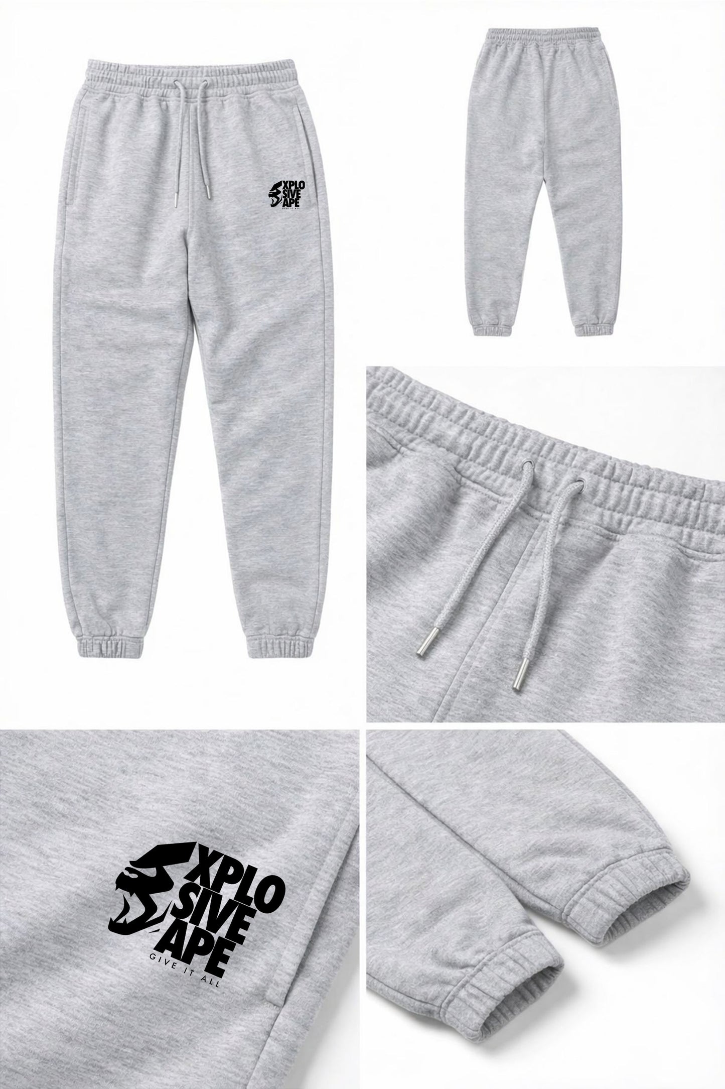 XAPE Ultimate Ape V2 Joggers - Heather Grey