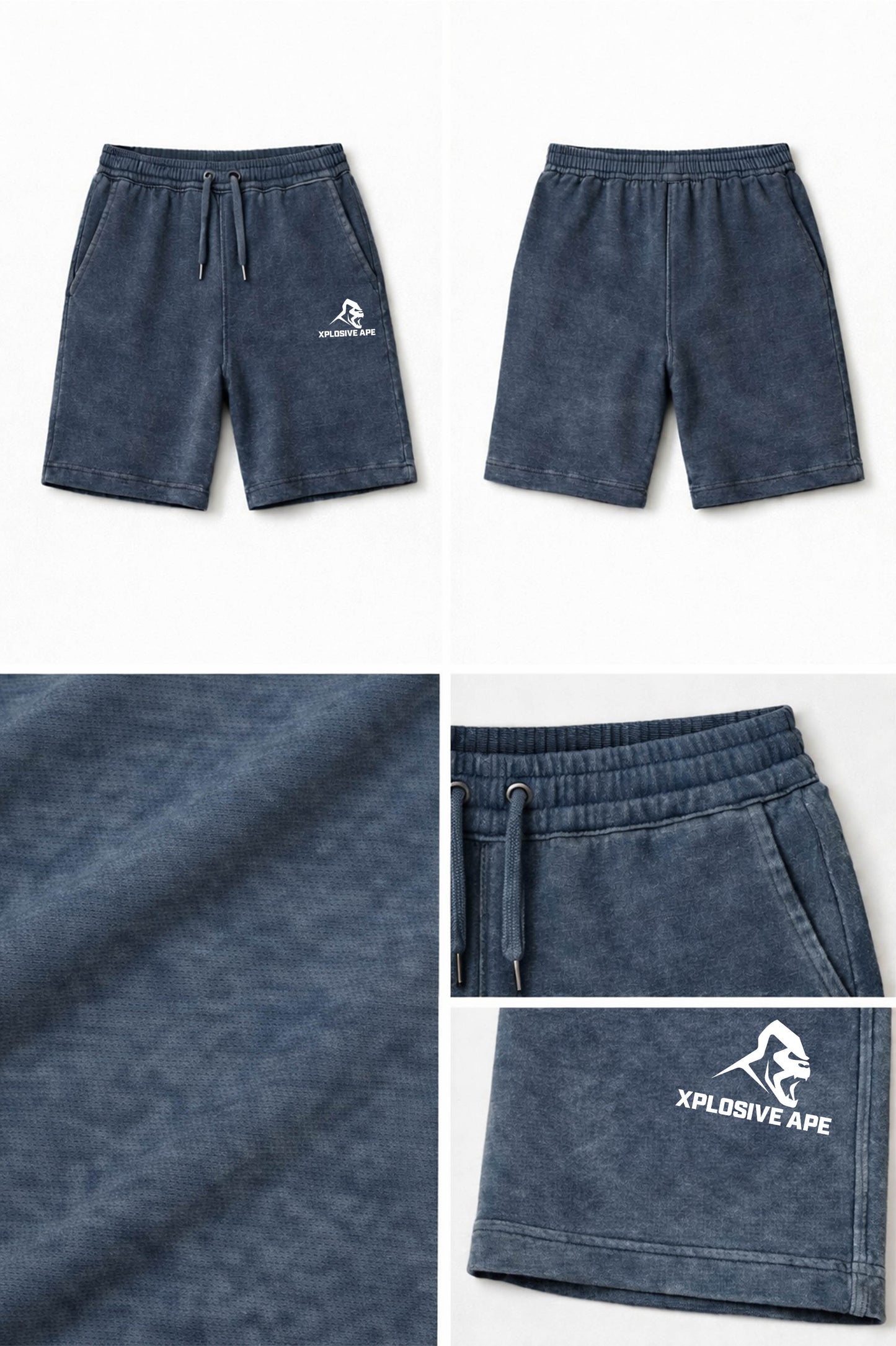 XAPE Vintage Wash Shorts - Navy