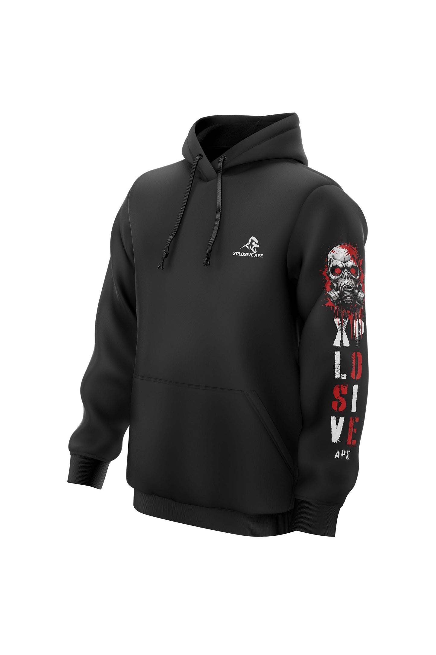 XAPE Bone Crusher String Hoodie - Black