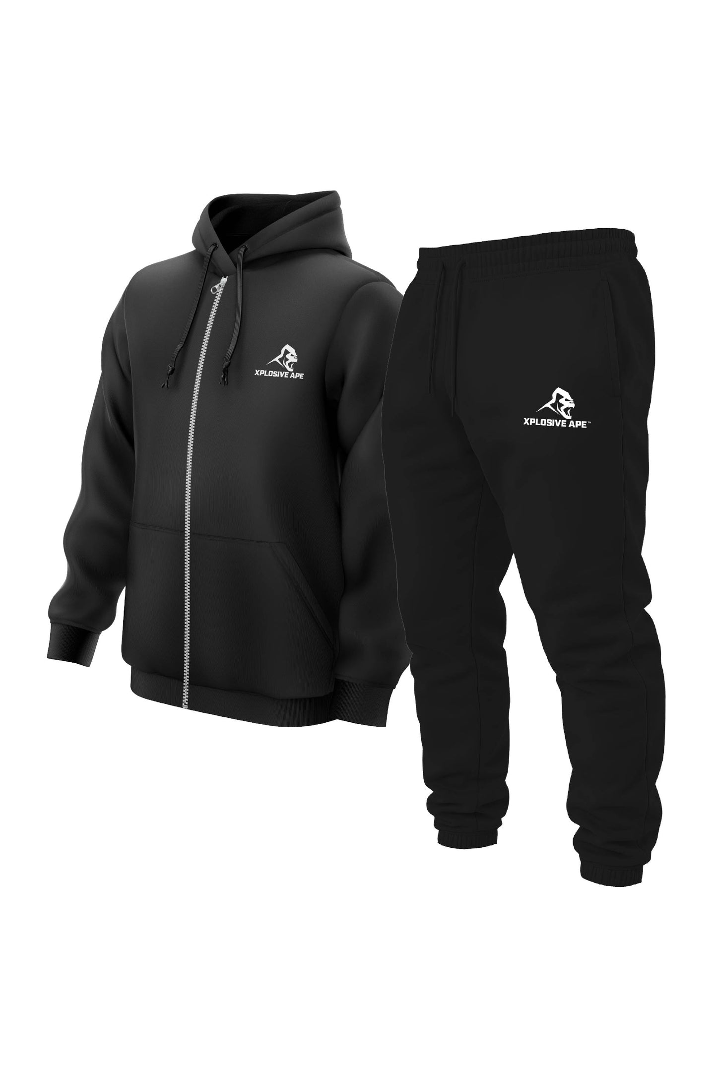 XAPE Prime V2 Zip Hoodie & Joggers Combo - Black