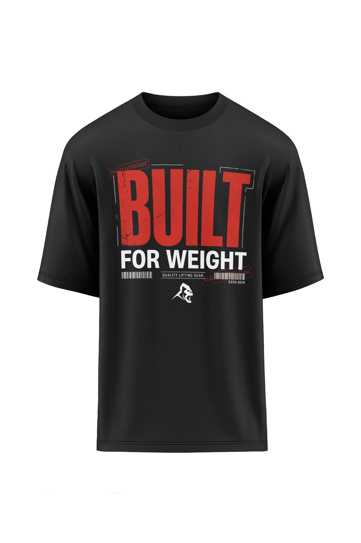 XAPE Built For Weight Oversized Tee - Black