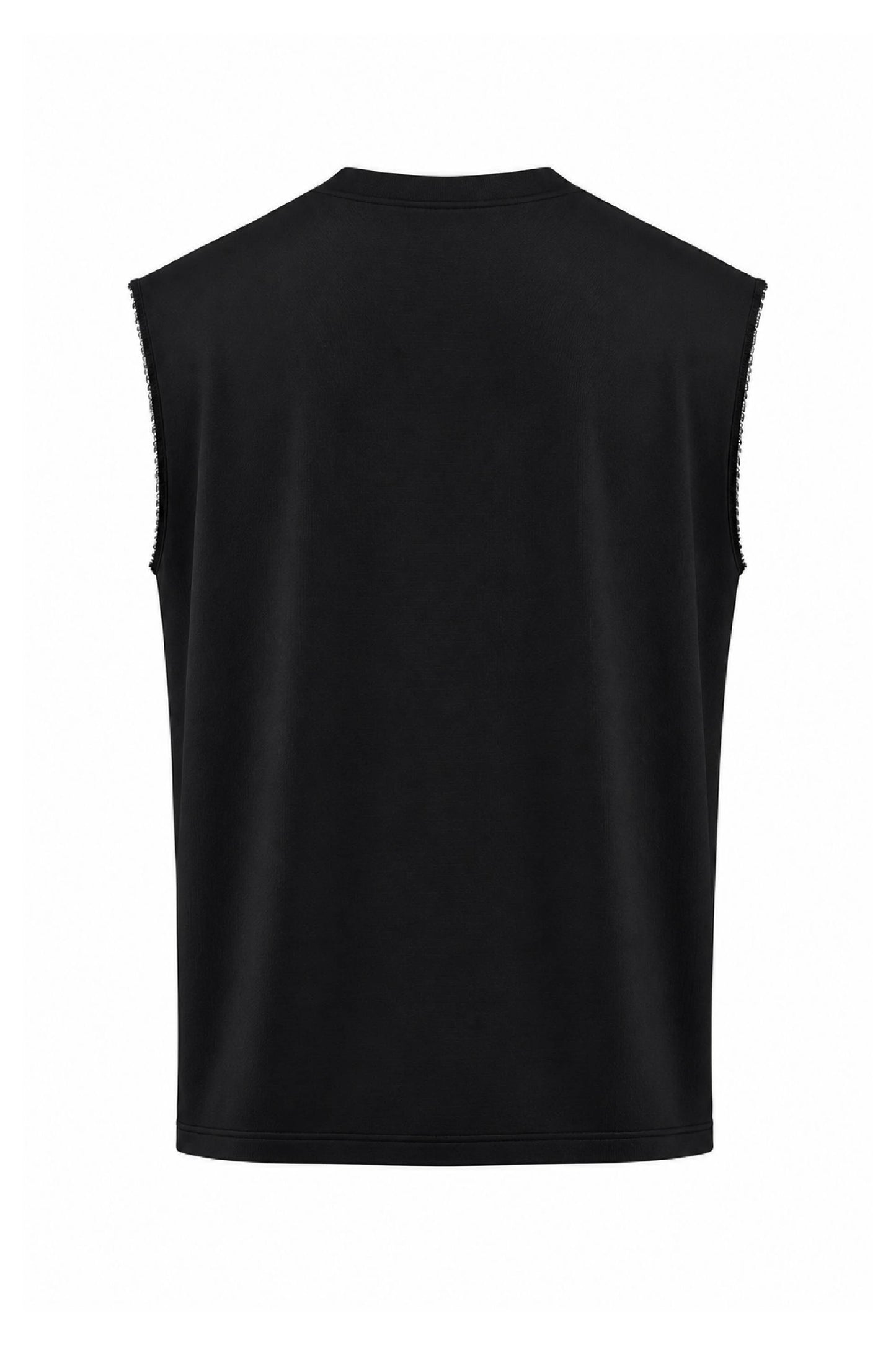 XAPE Skulled & Stacked Oversized Vest - Black
