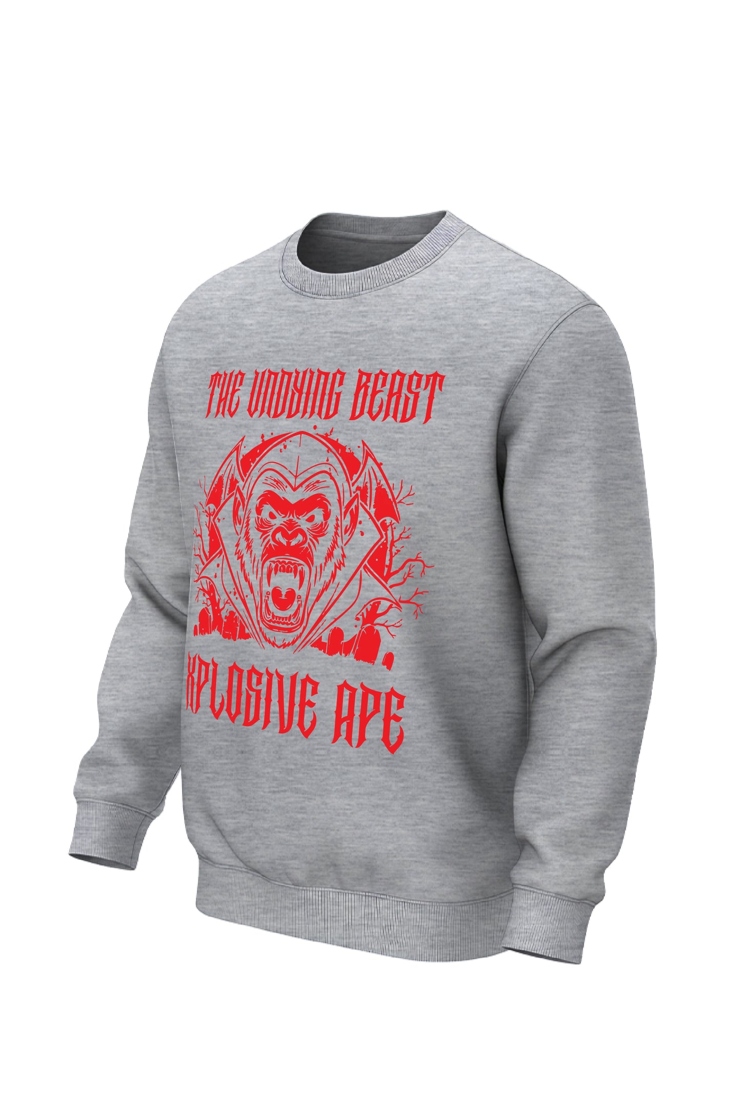 XAPE Vampire Ape Sweatshirt - Sports Grey