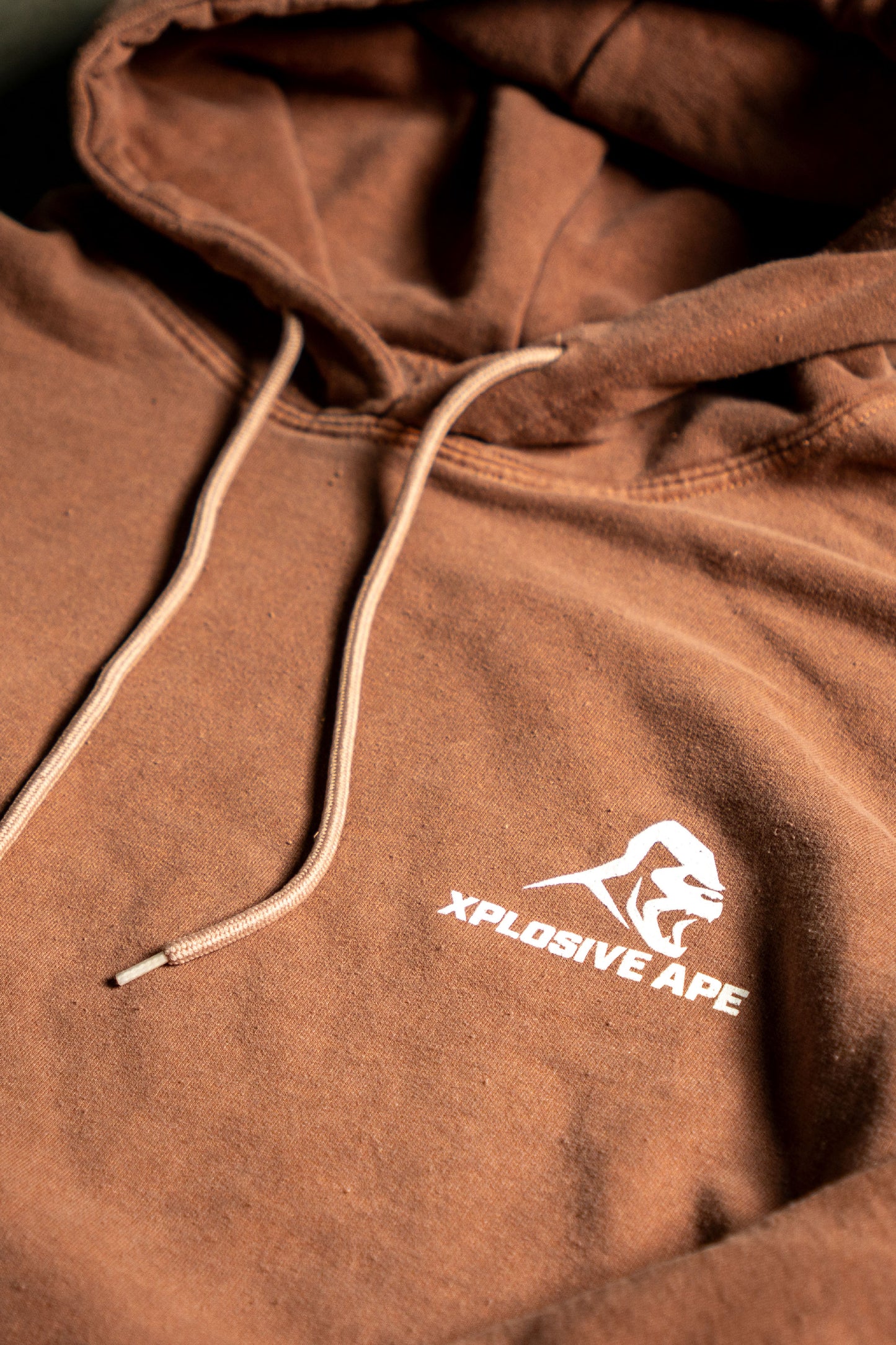 XAPE Vintage Wash String Hoodie - Rust