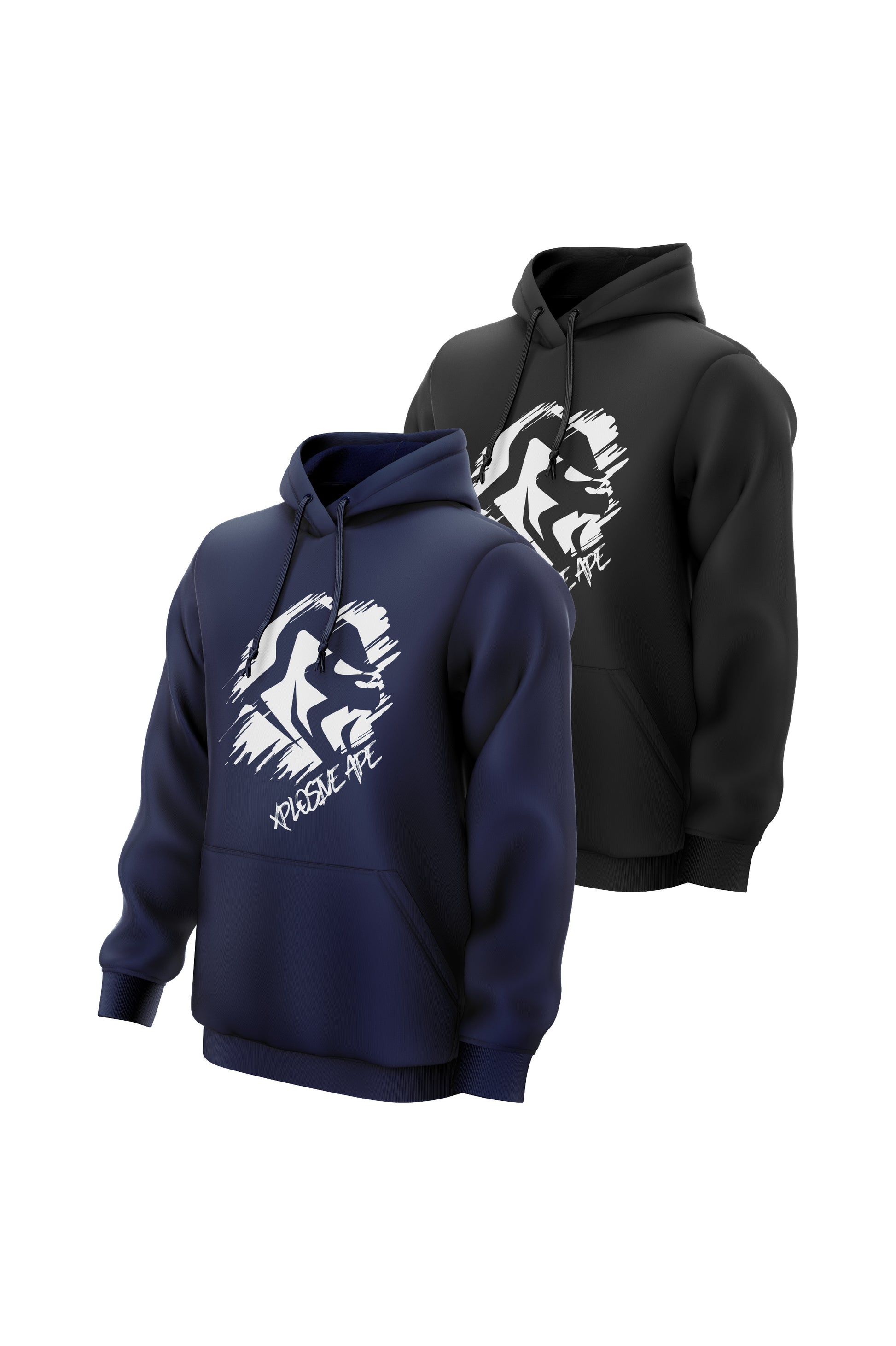 XAPE Scrawl 2 Hoodies Combo - Black/Navy