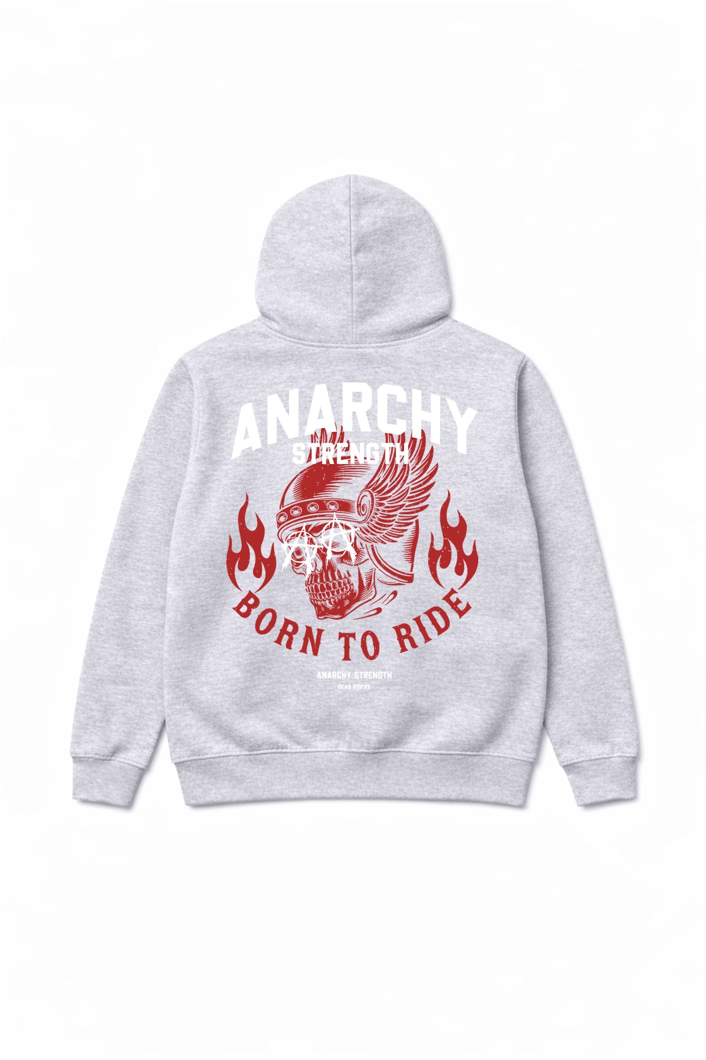 AS Born To Ride Hoodie - Heather Grey