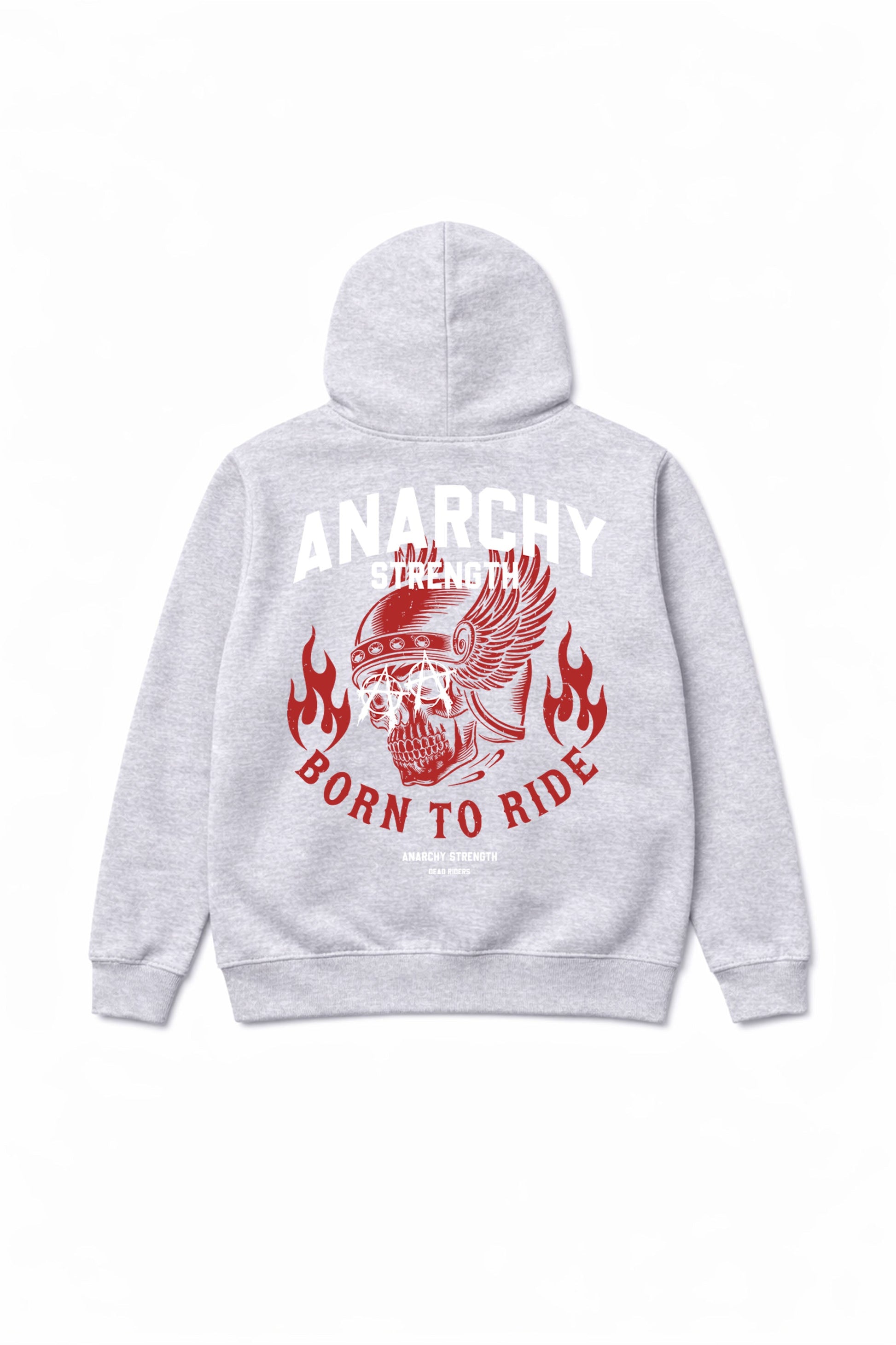 AS Born To Ride Hoodie - Heather Grey