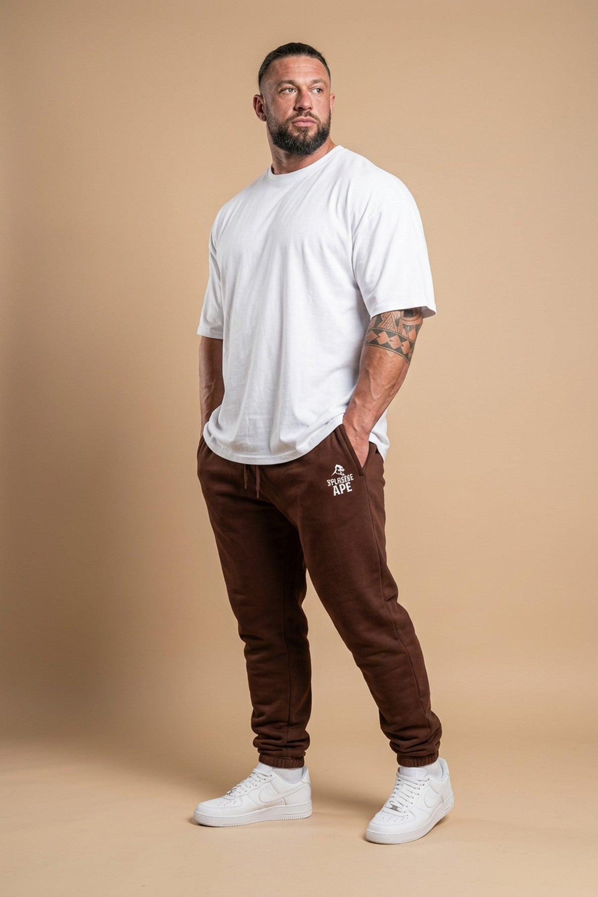 XAPE Classic Barbed Logo Joggers - Chocolate