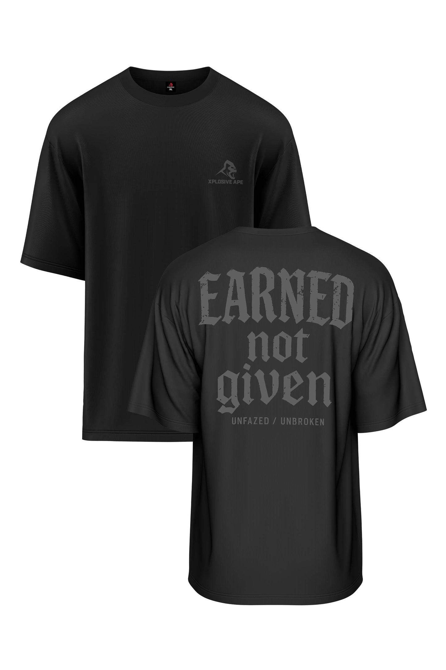XAPE Earned Not Given Oversized Tee - Black