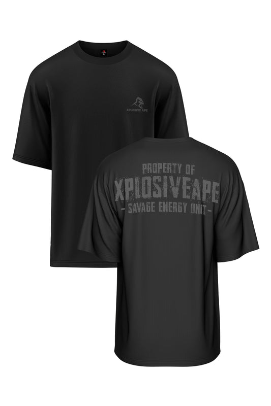 XAPE Savage Energy Unit Oversized Tee - Black