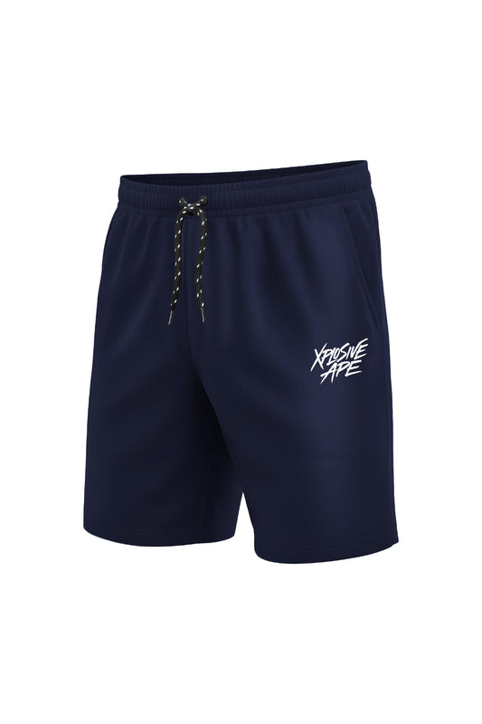 XAPE Classic Brush Script Shorts - Navy