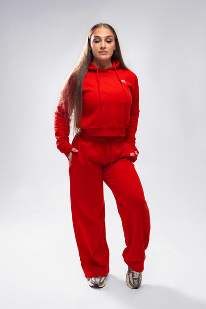XAPE Core Logo Flared Joggers - Red