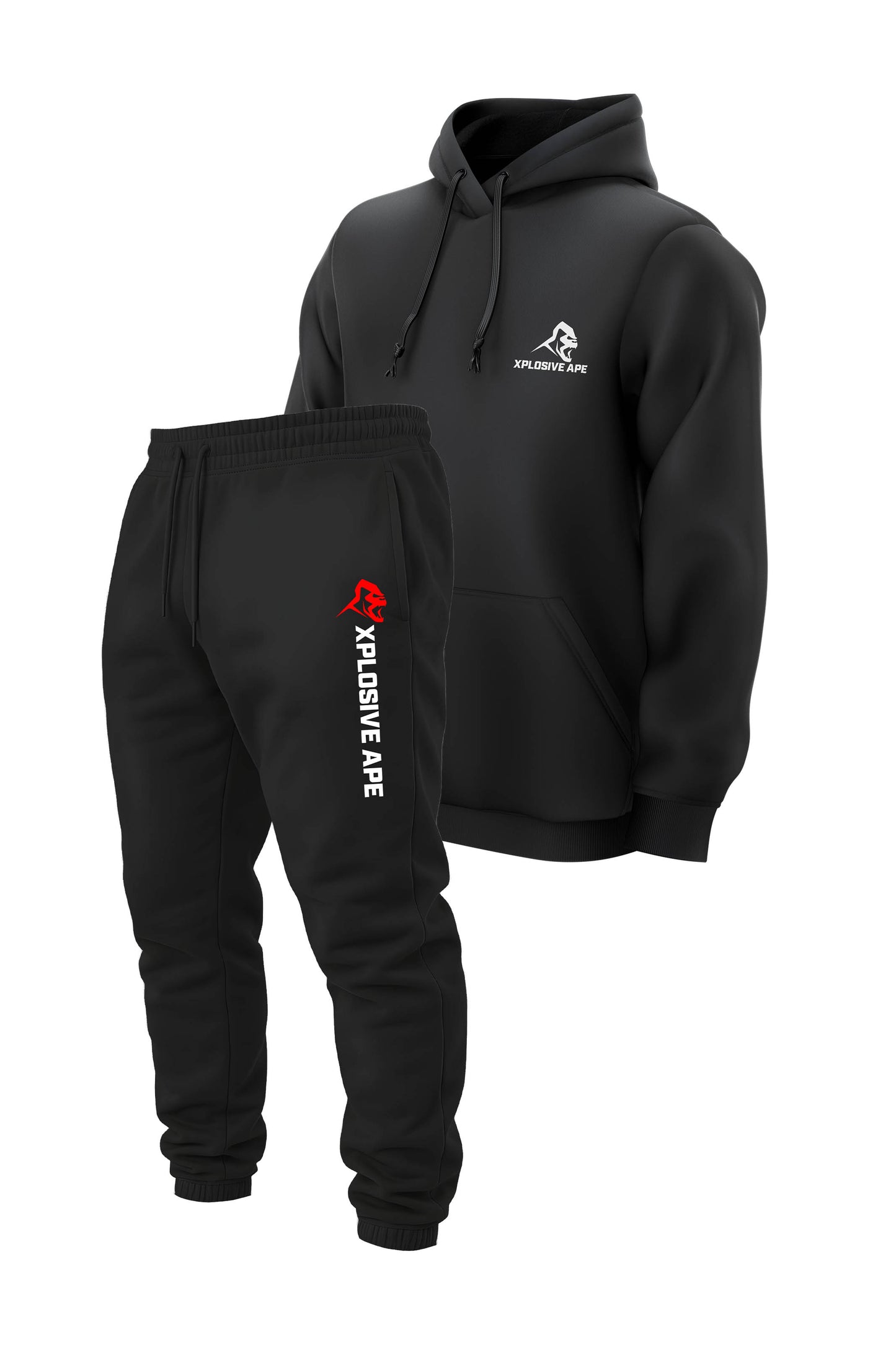 XAPE Classic String Hoodie & Originals V2 Joggers Combo - Black