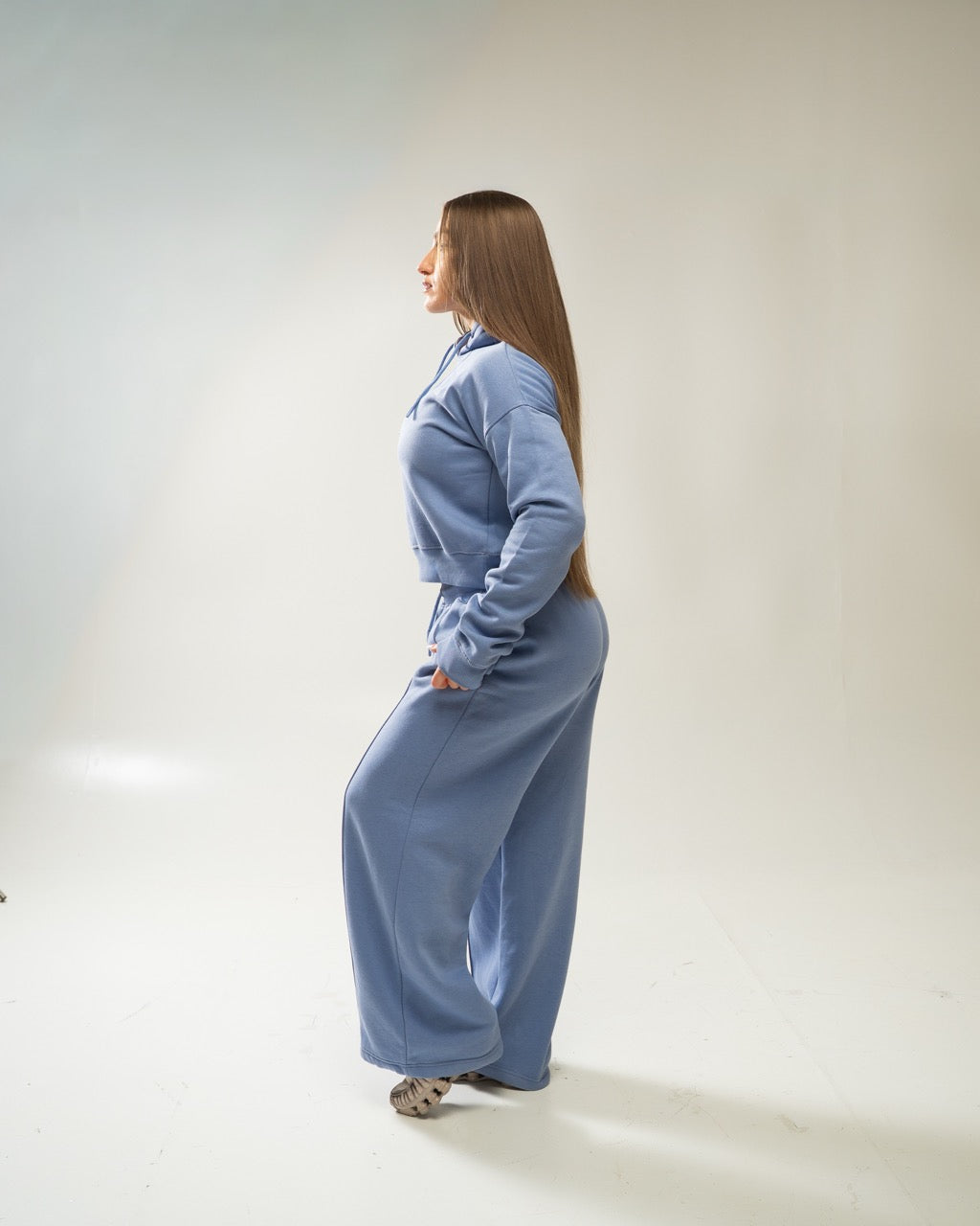 XAPE Core Logo Flared Joggers - Slate Blue