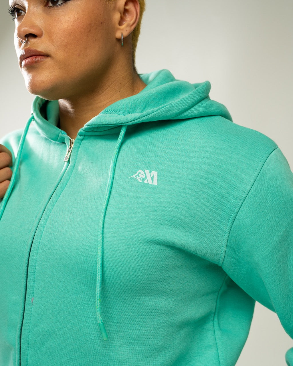 XAPE Core Logo Zip Hoodie - Deep Teal
