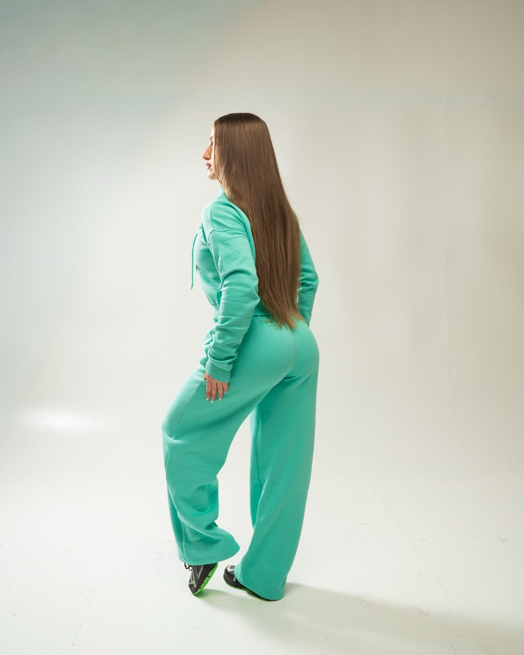 XAPE Core Logo Wide Leg Joggers - Deep Teal