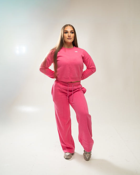 XAPE Core Logo Flared Joggers - Dusty Pink