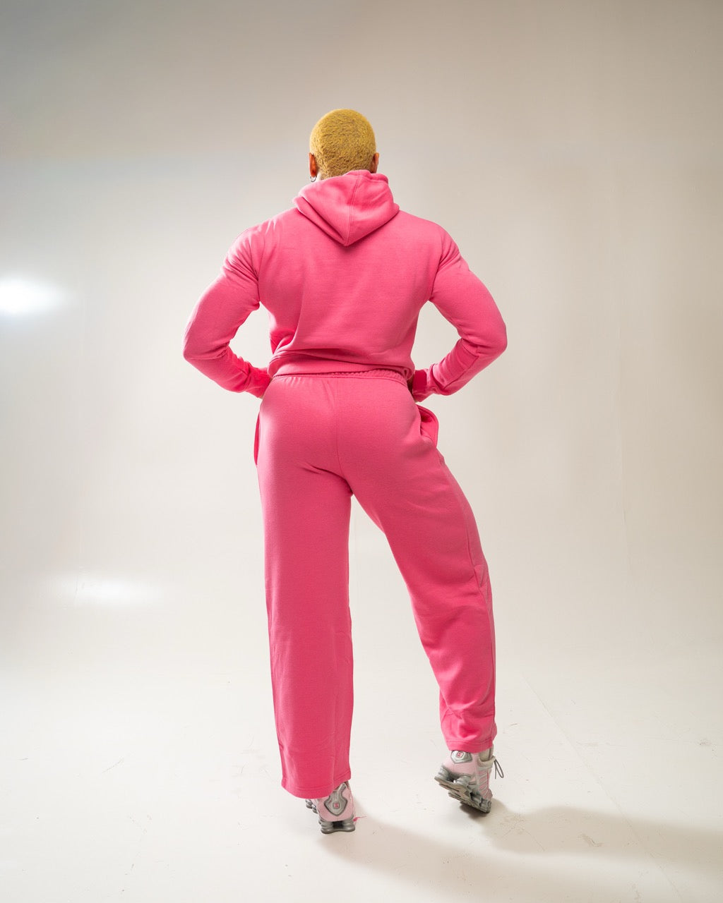 XAPE Core Logo Wide Leg Joggers - Dusty Pink