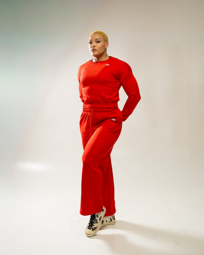 XAPE Core Logo Cropped Sweatshirt - Red