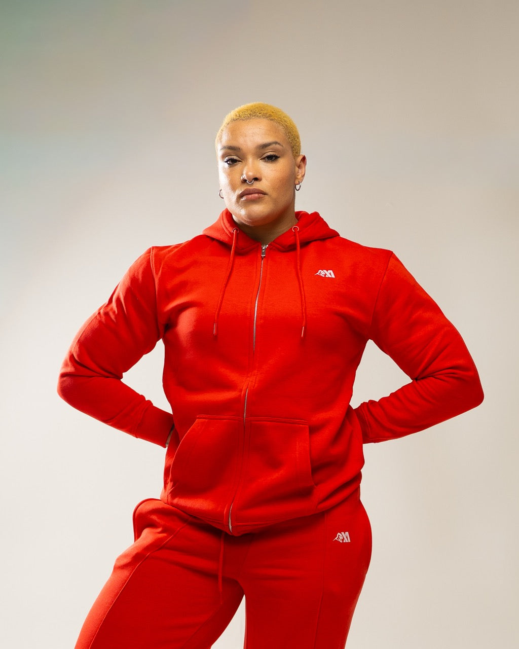 XAPE Core Logo Zip Hoodie - Red