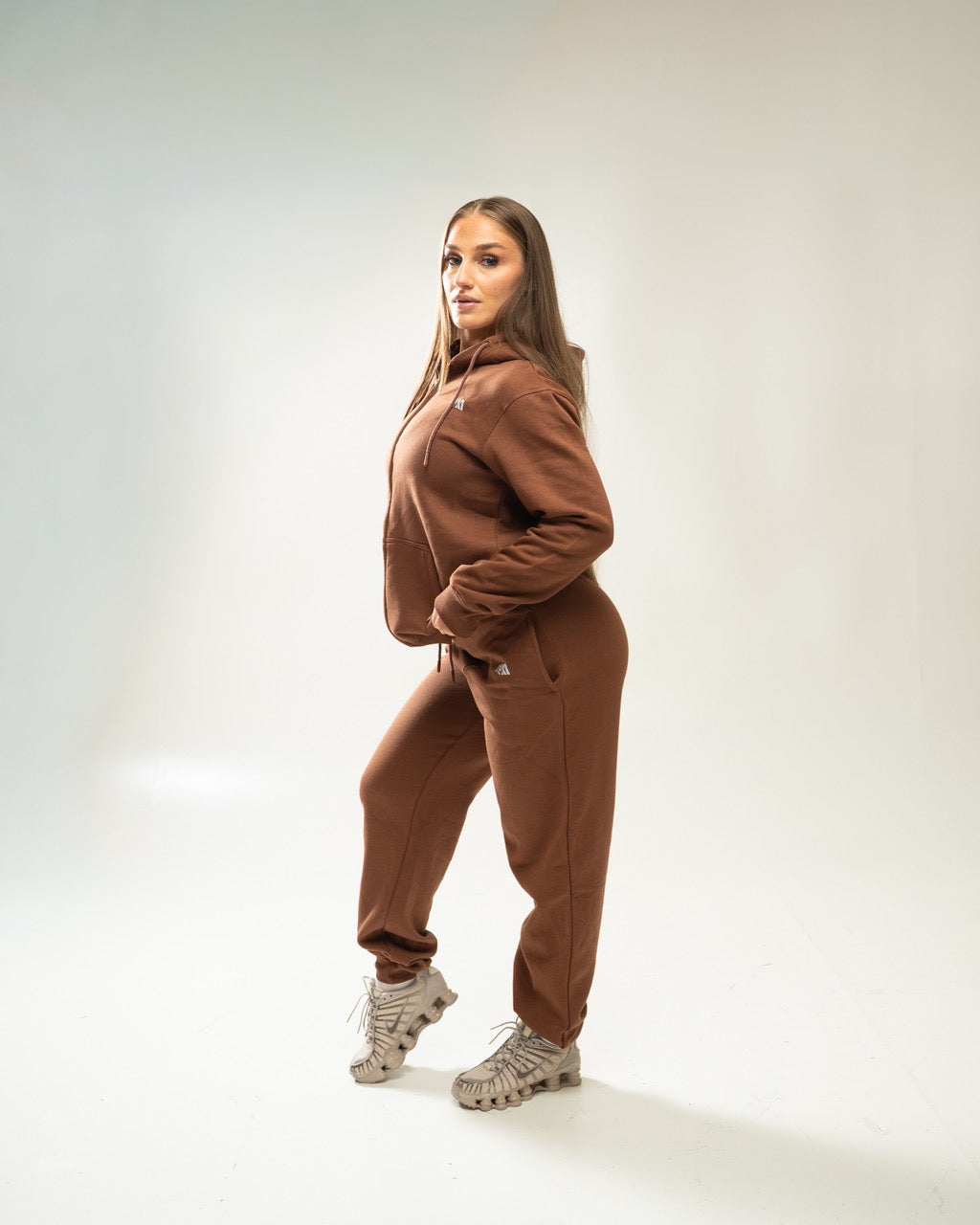 XAPE Core Logo Zip Hoodie - Cocoa