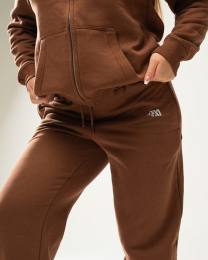 XAPE Core Logo Zip Hoodie - Cocoa