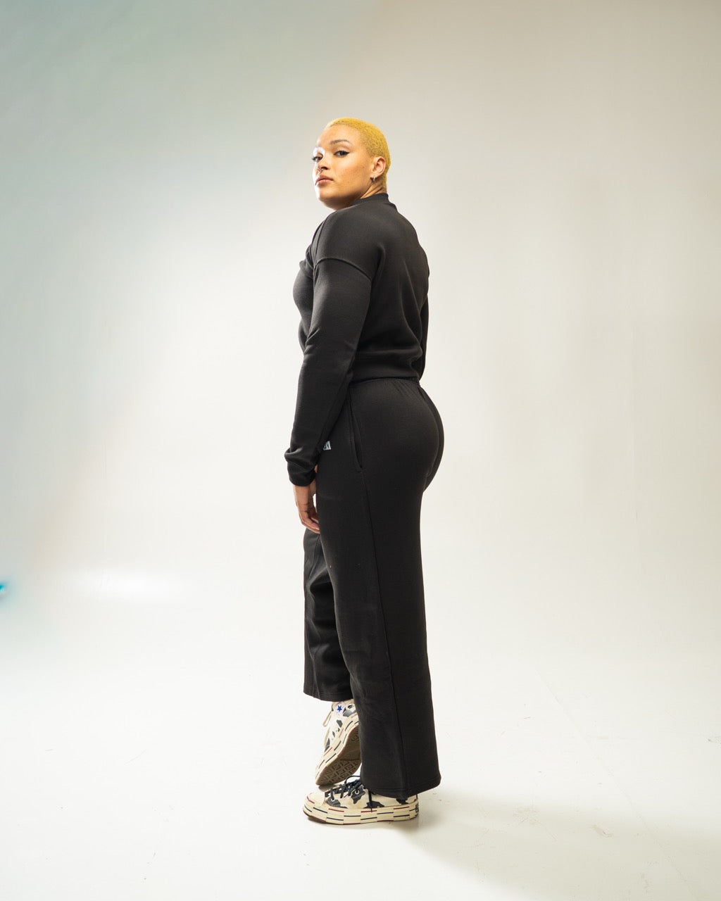 XAPE Core Logo Wide Leg Joggers - Black