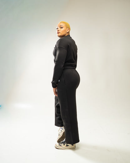 XAPE Core Logo Wide Leg Joggers - Black