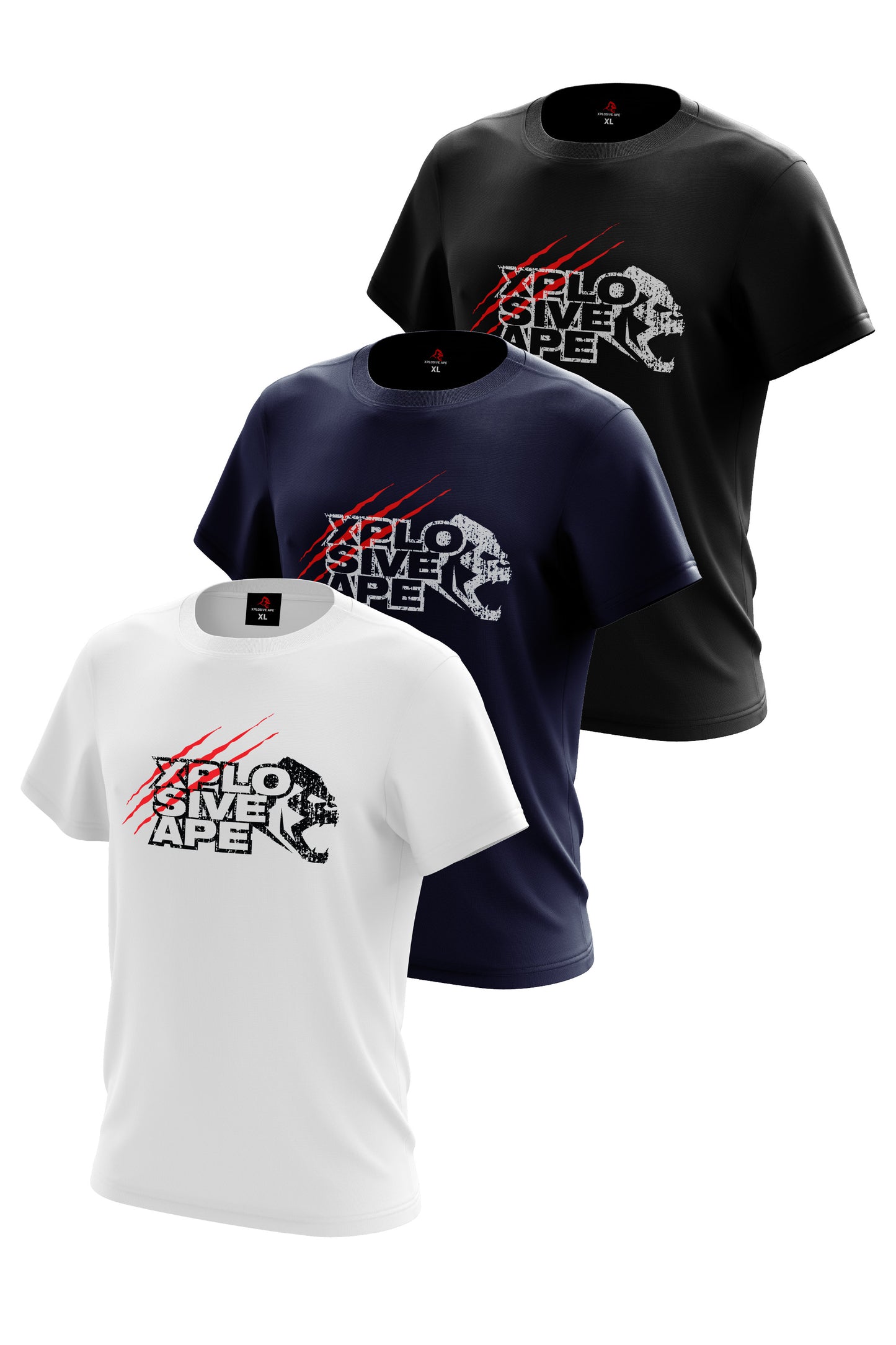 XAPE Disrupt 3 Tees Pack - White/Navy/Black