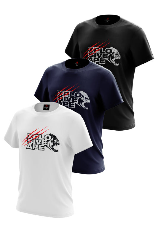 XAPE Disrupt 3 Tees Pack - White/Navy/Black