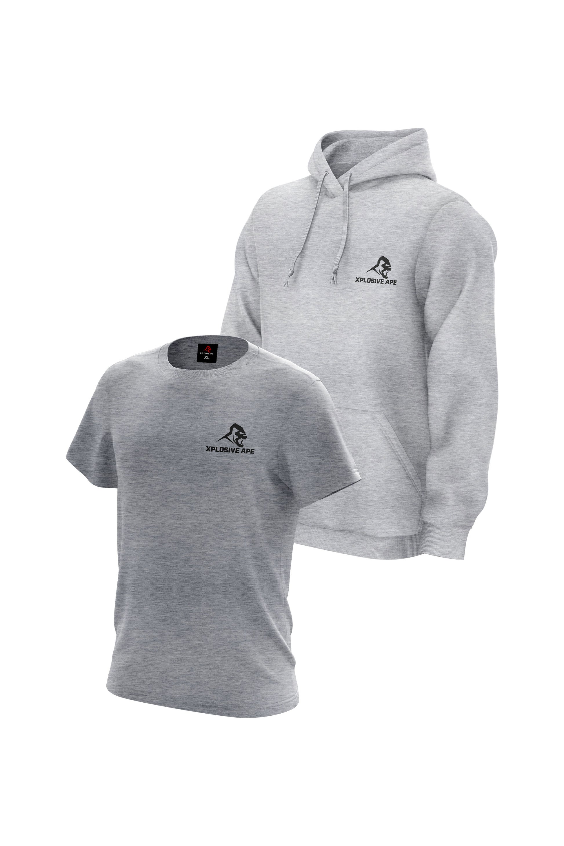 XAPE Essential Tee & Classic Hoodie Combo - Sports Grey