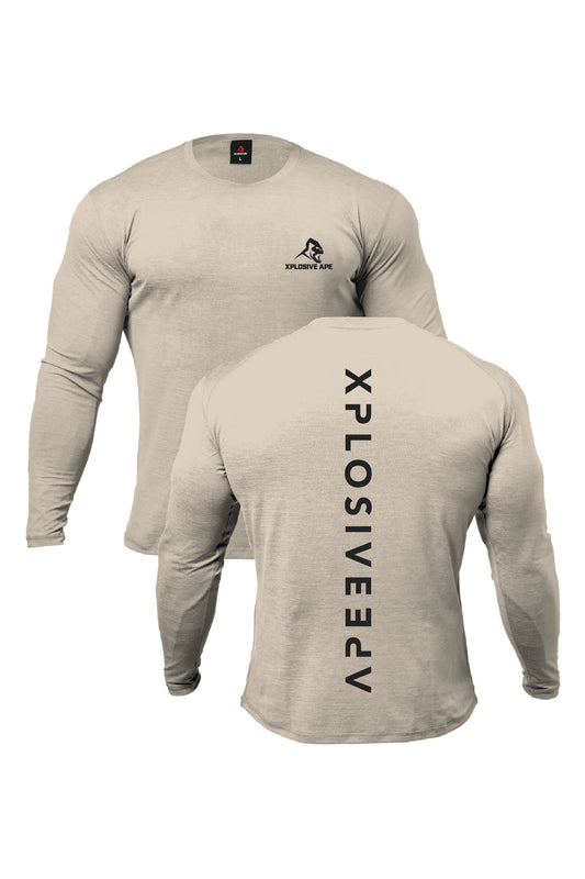 XAPE Futuristic V2 Long Sleeve Tee - Sand