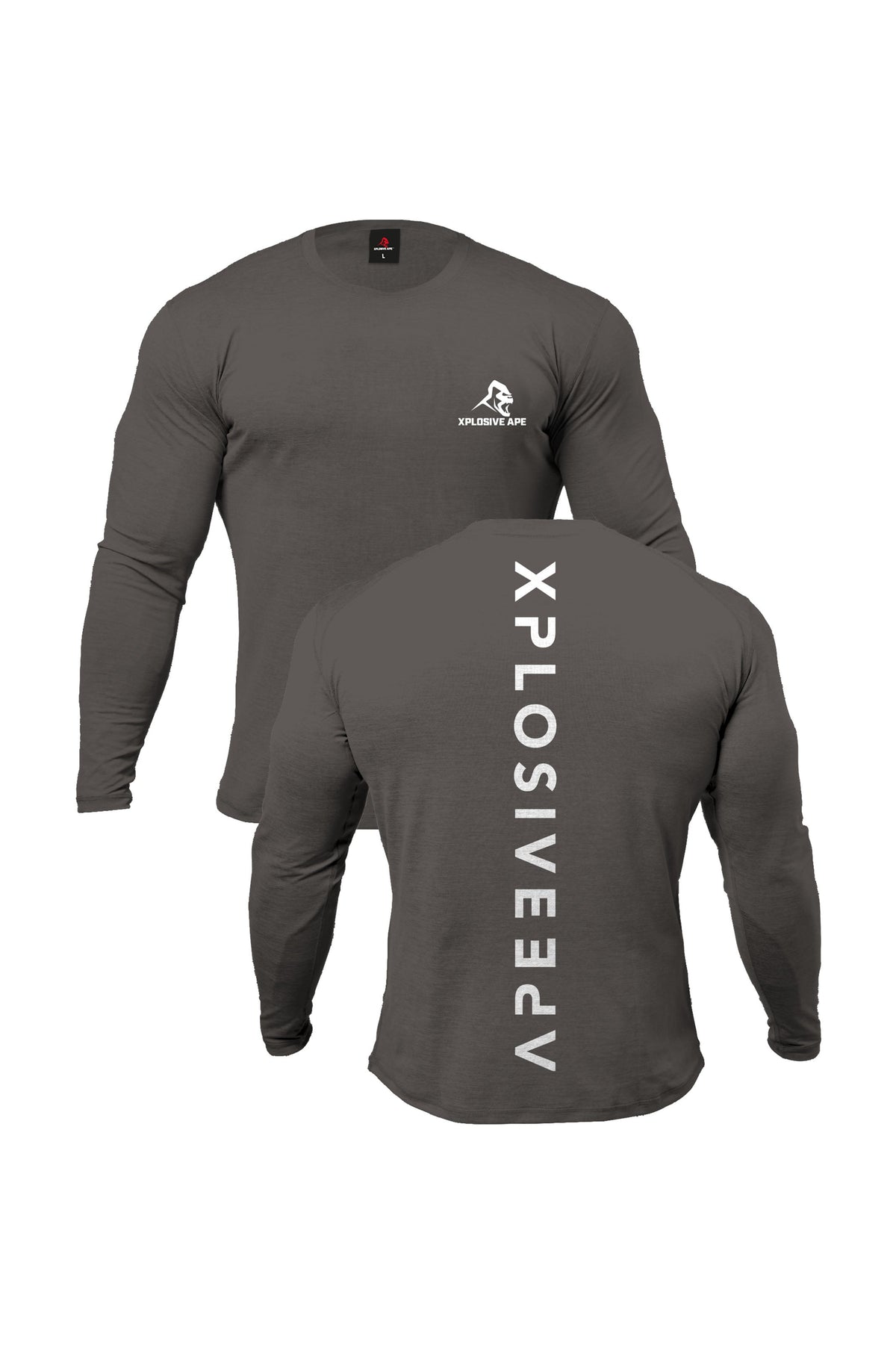 XAPE Futuristic V2 Long Sleeve Tee - Charcoal
