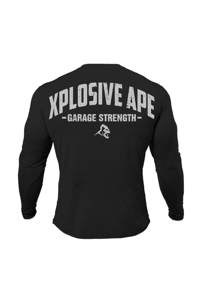 XAPE Garage Strength Long Sleeve Tee - Black