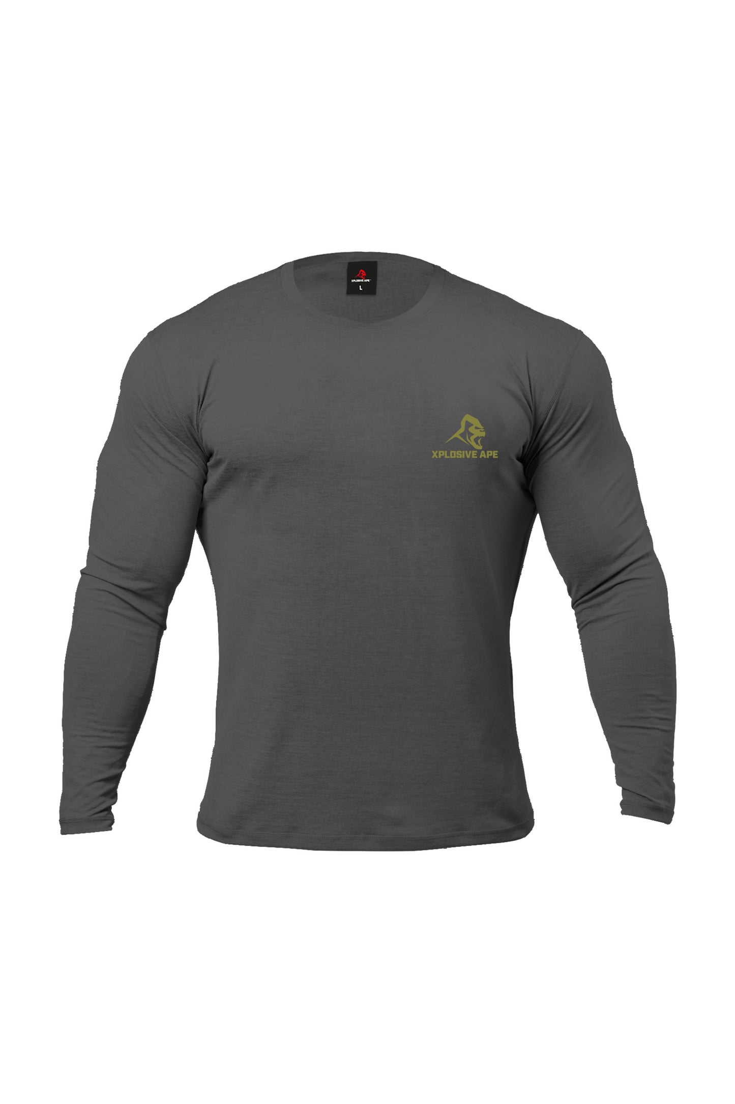 XAPE Garage Strength Long Sleeve Tee - Charcoal